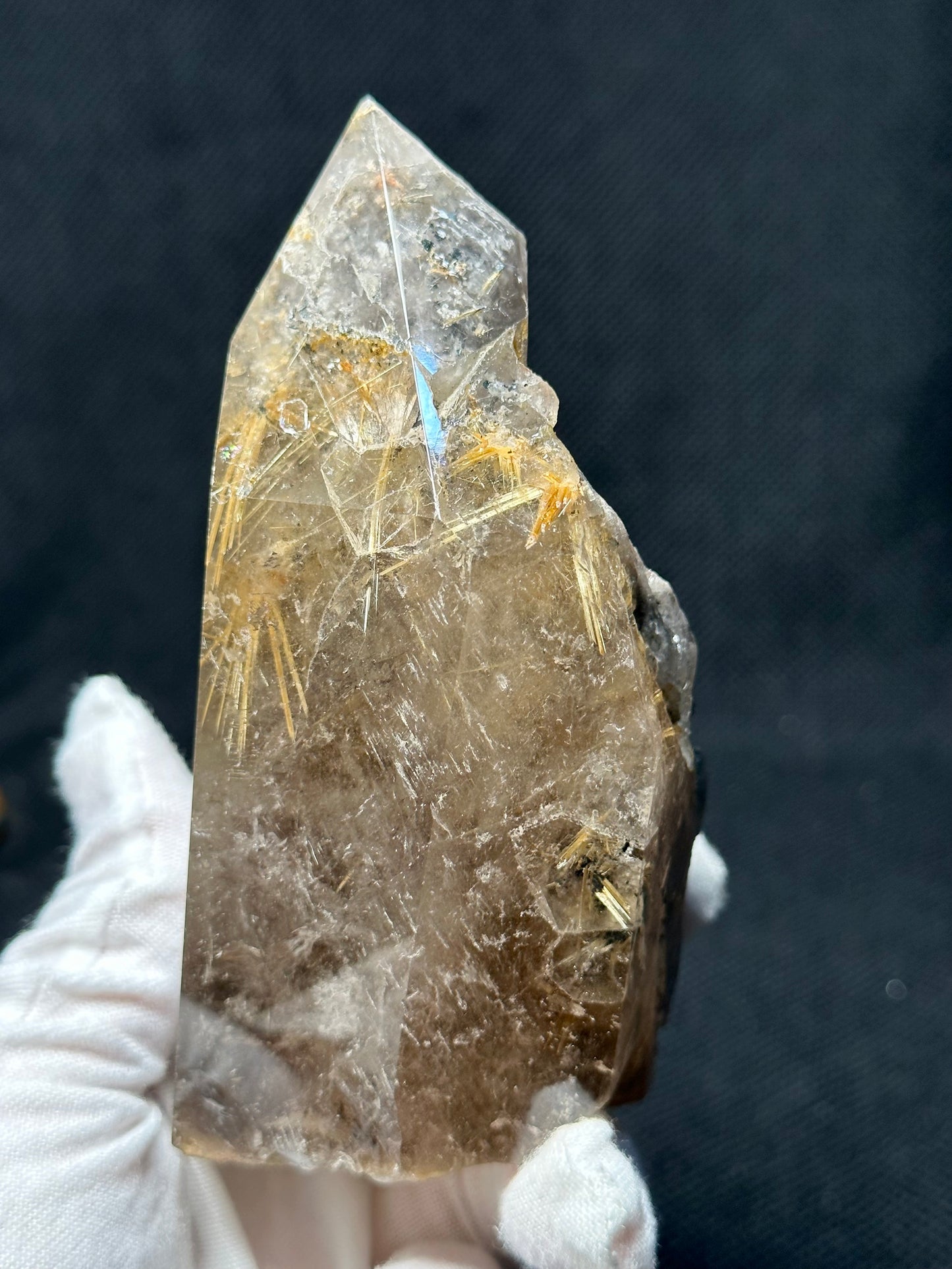 Rare Star Rutile Quartz Crystal Point