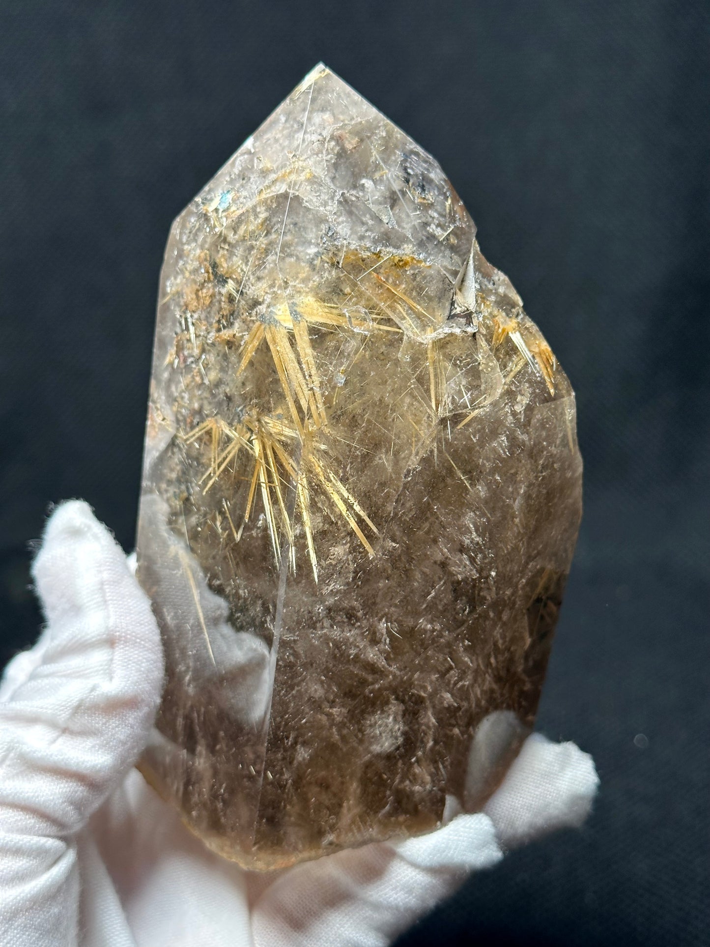 Rare Star Rutile Quartz Crystal Point