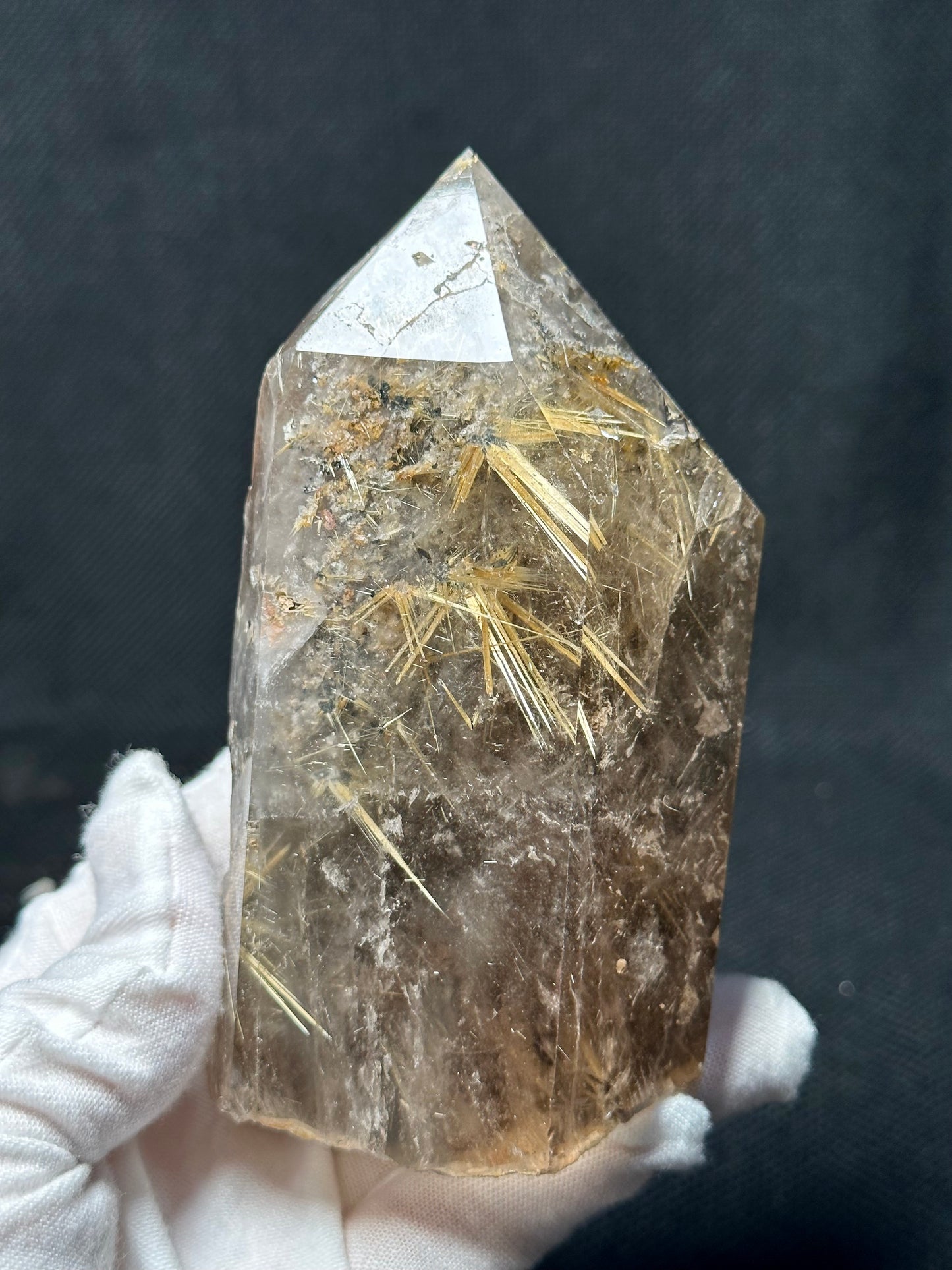 Rare Star Rutile Quartz Crystal Point