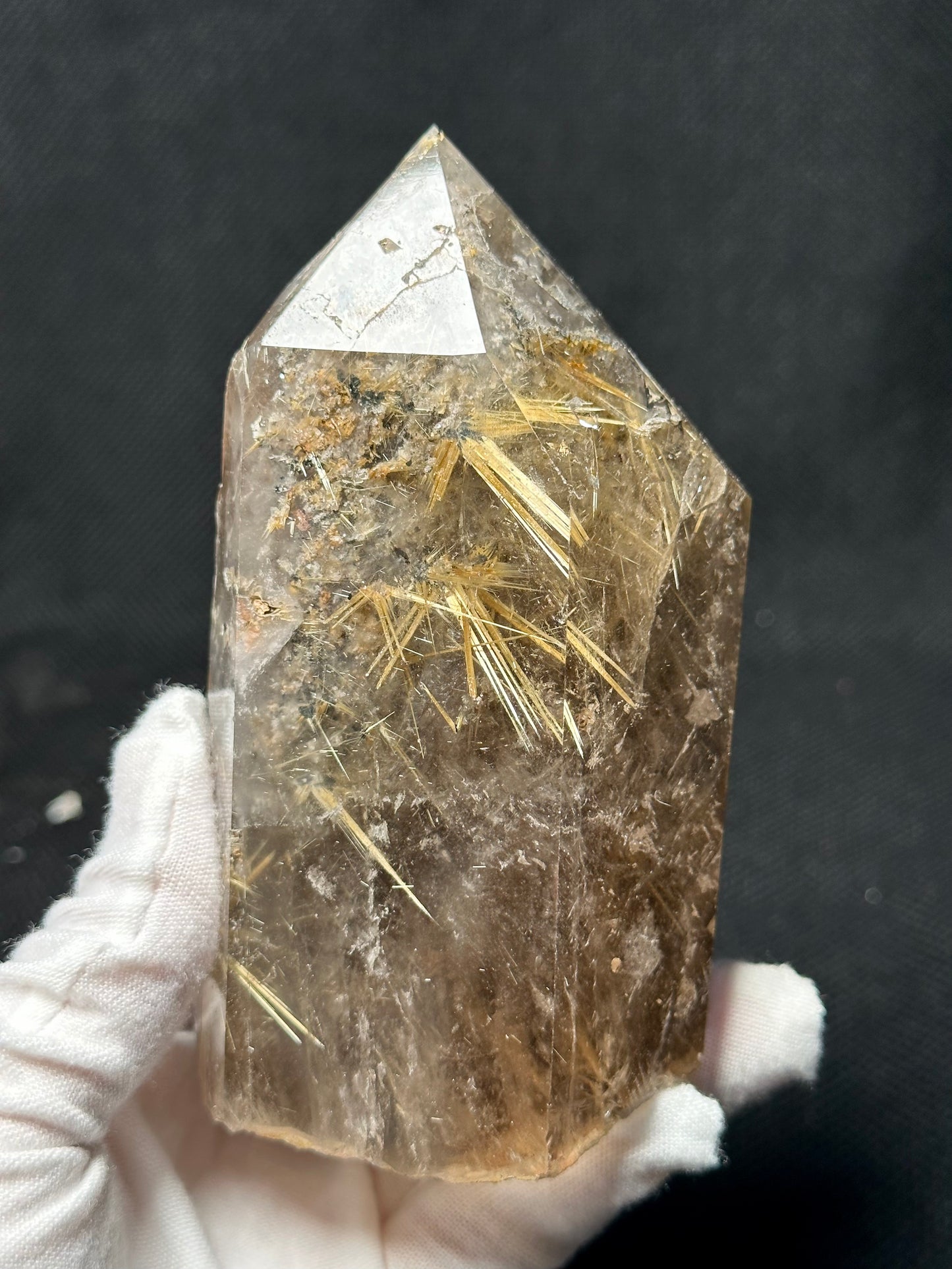 Rare Star Rutile Quartz Crystal Point