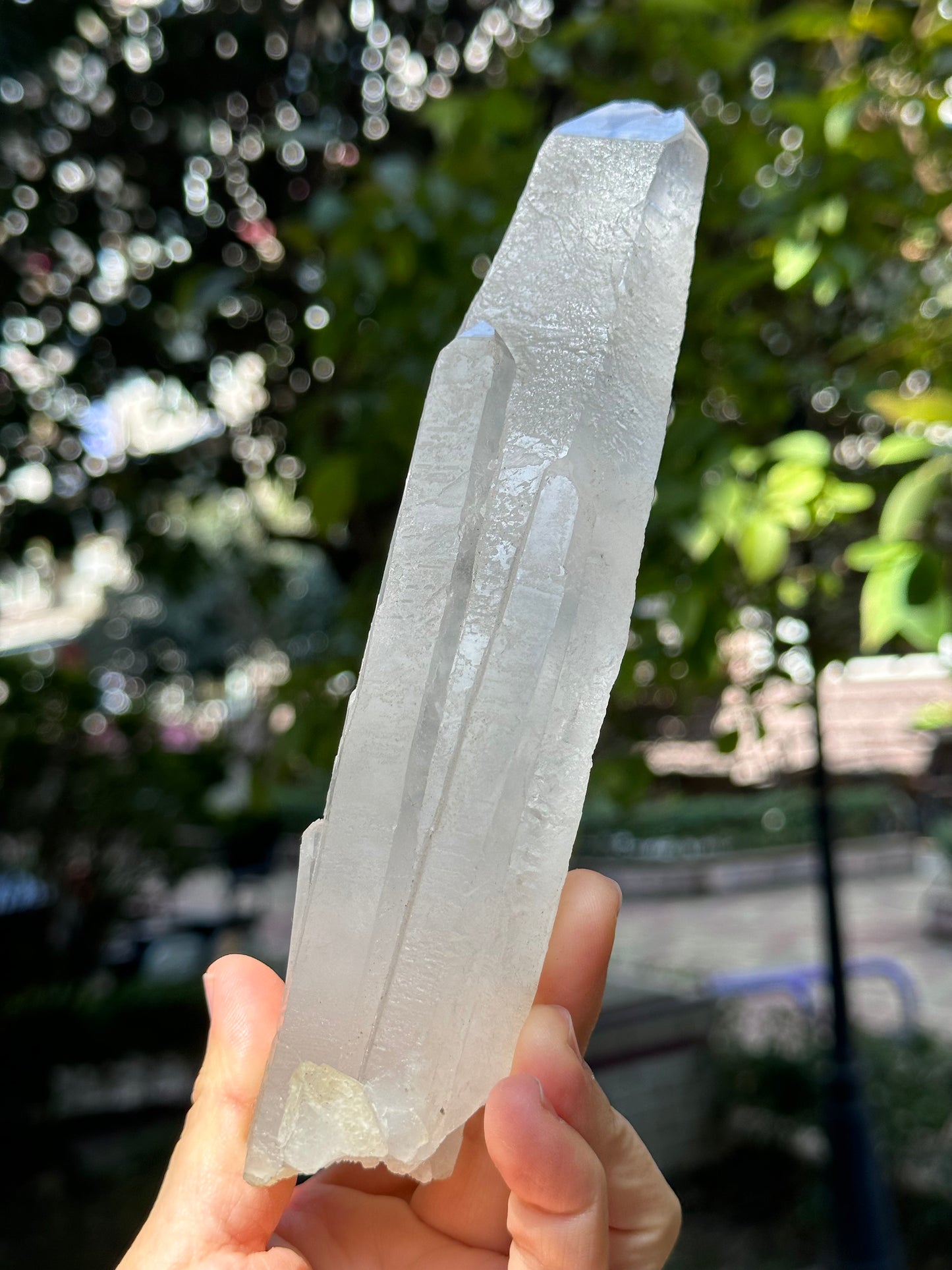 534 g Natural Laser Quartz Dissolution Twins Crystals With Etched Pattern