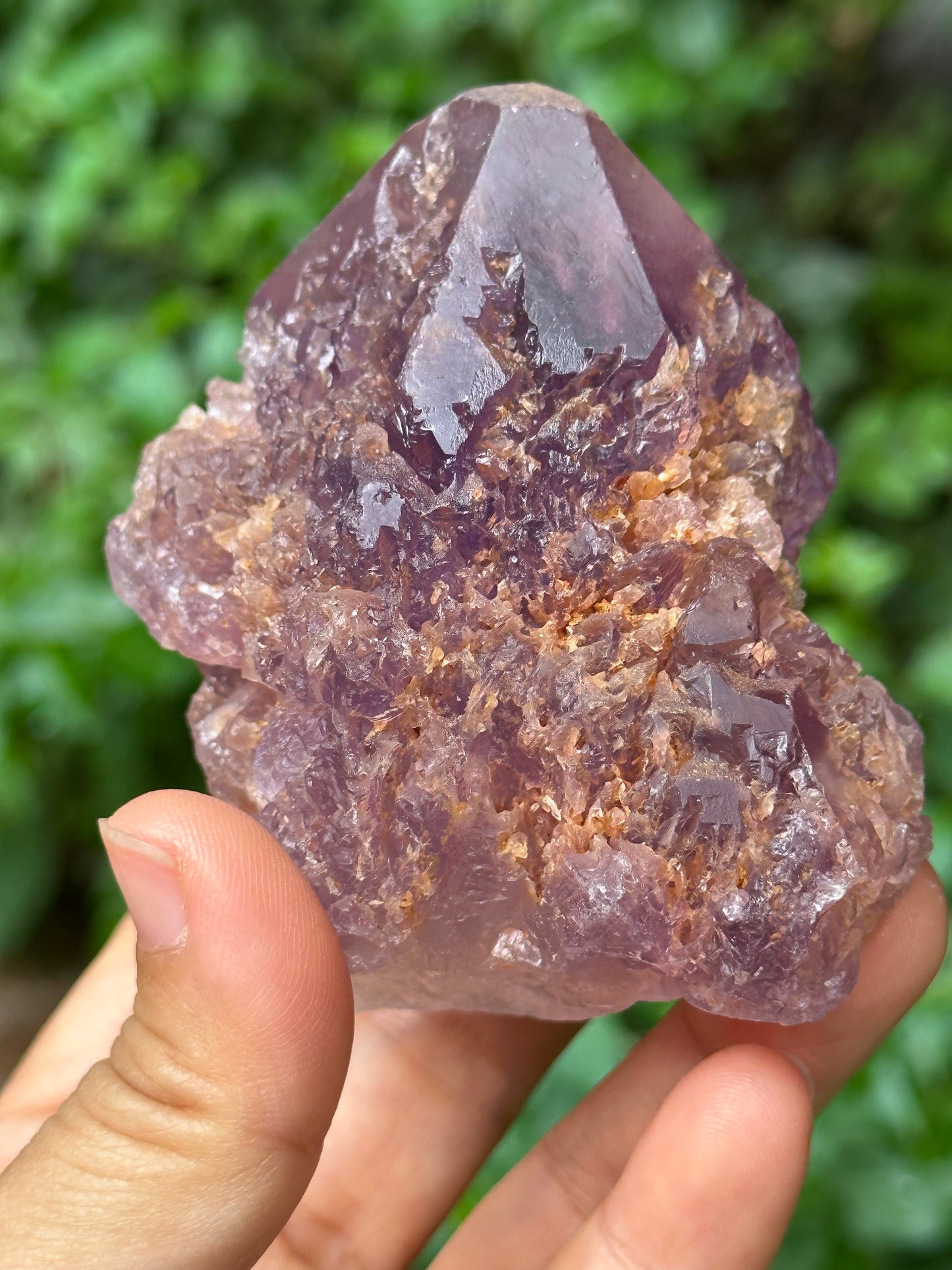 Rare Nirvana Amethyst Quartz Crystal Point/Dissolution Quartz Amethyst/Violet Clear Amethyst/Specimen/Special Gift-294 g