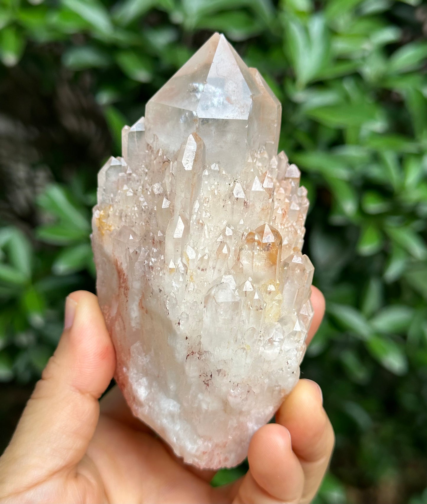 382 g Rare Clear Castle Quartz Cathedral Crystal Cluster