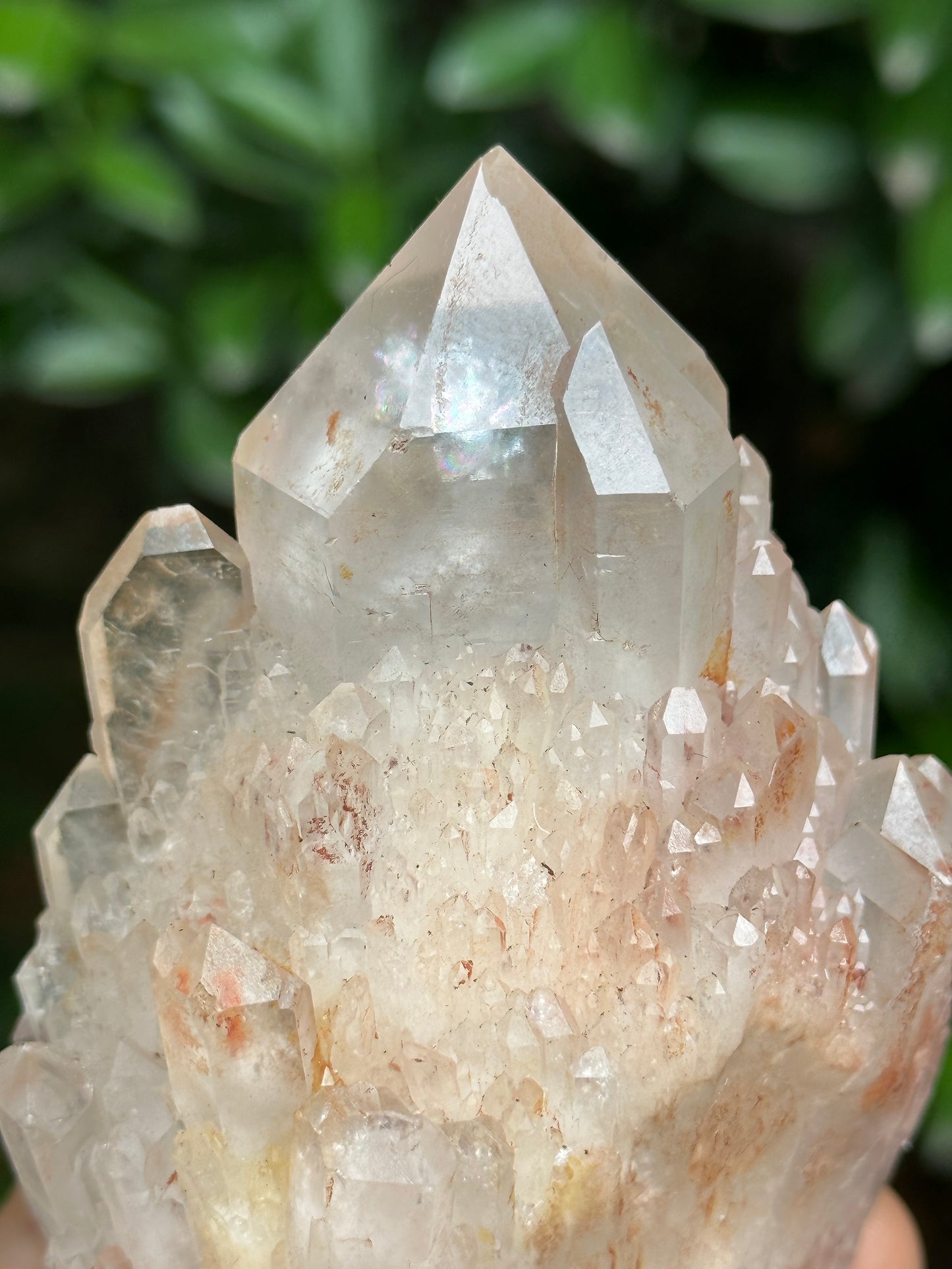 382 g Rare Clear Castle Quartz Cathedral Crystal Cluster