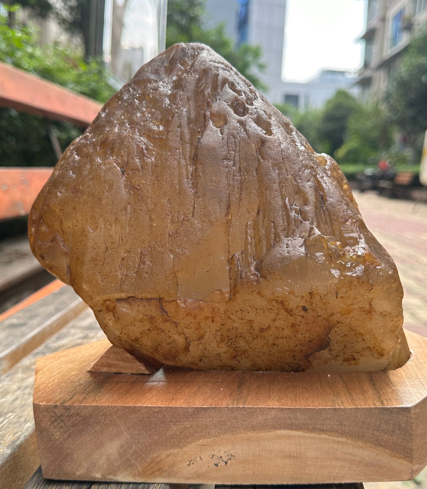 11.7 lbs Rare Large Natural River Tumbled Nirvana Quartz Smooth Surface Crystals Quartz Collection Home Decor + Wooden Stand