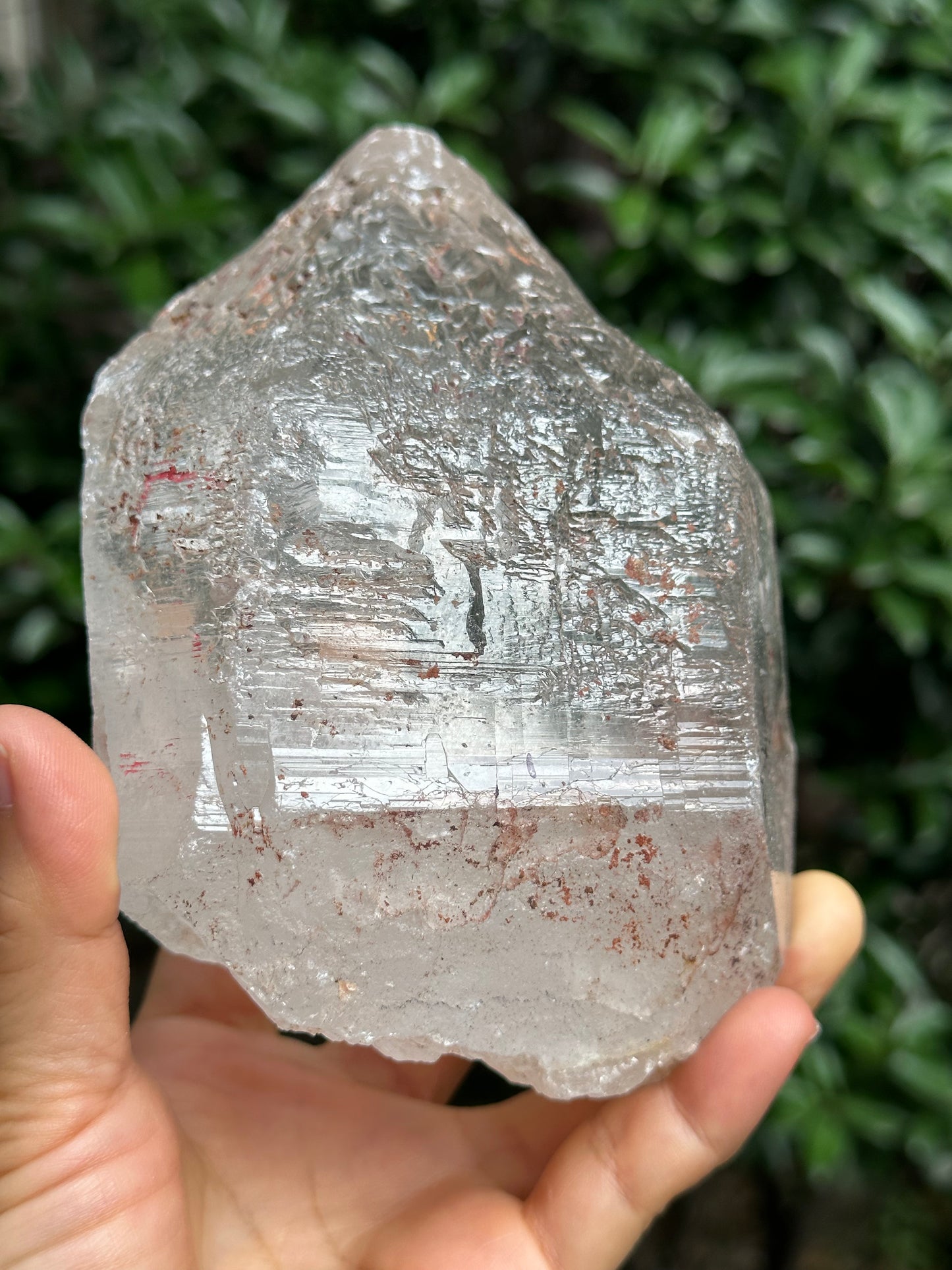 1227 g Rare Natural Nice Luster Record-keeper Himalayan Nirvana Crystal/Ice Clear Quartz/Self-healed Quartz Crystal from Tibet-139*106*59 mm 1227 g