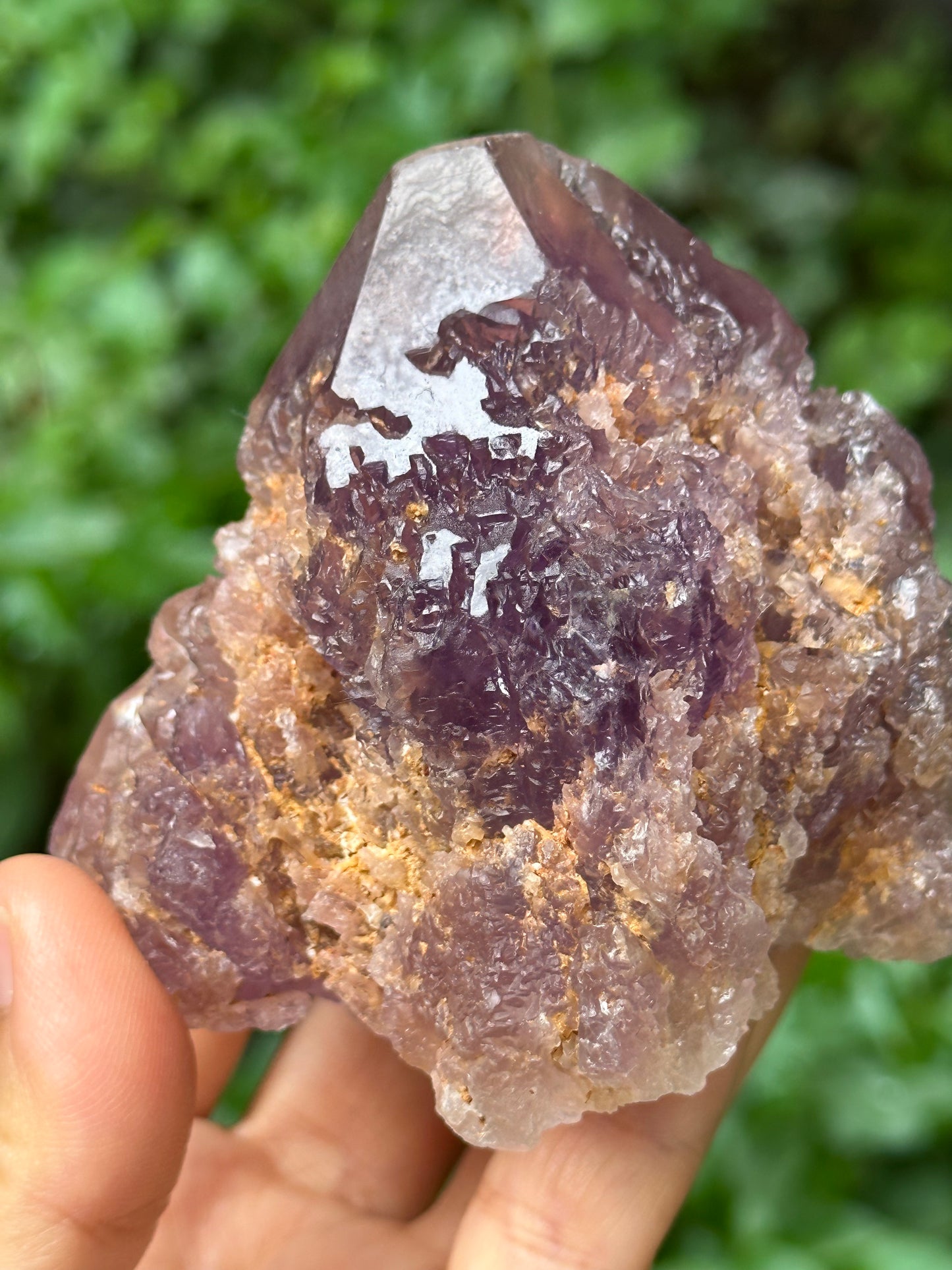 Rare Nirvana Amethyst Quartz Crystal Point/Dissolution Quartz Amethyst/Violet Clear Amethyst/Specimen/Special Gift-294 g