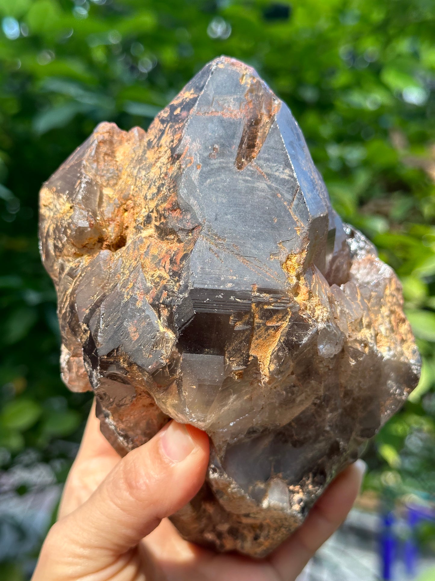 2 lbs Best Growth Interference Smokey Crystal Quartz Point Crystal Specimen/Meditation Stone