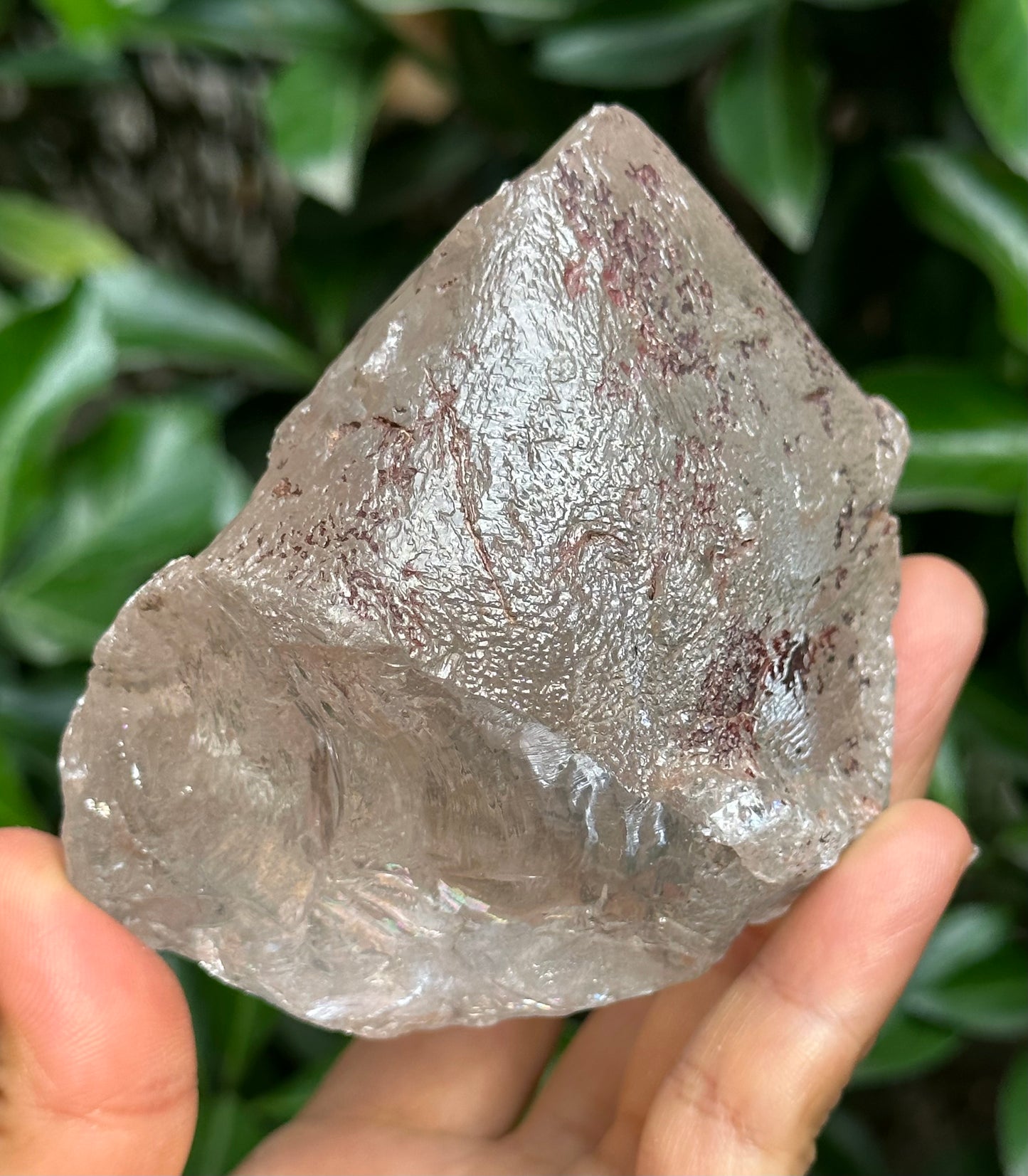 491 g Rare Record-keeper Himalayan Nirvana Crystal/Ice Clear Quartz Point/Self-healed Quartz Crystal from Tibet,Erosioned Crystal,Dissolution Quartz-88*83*60 mm  491 g