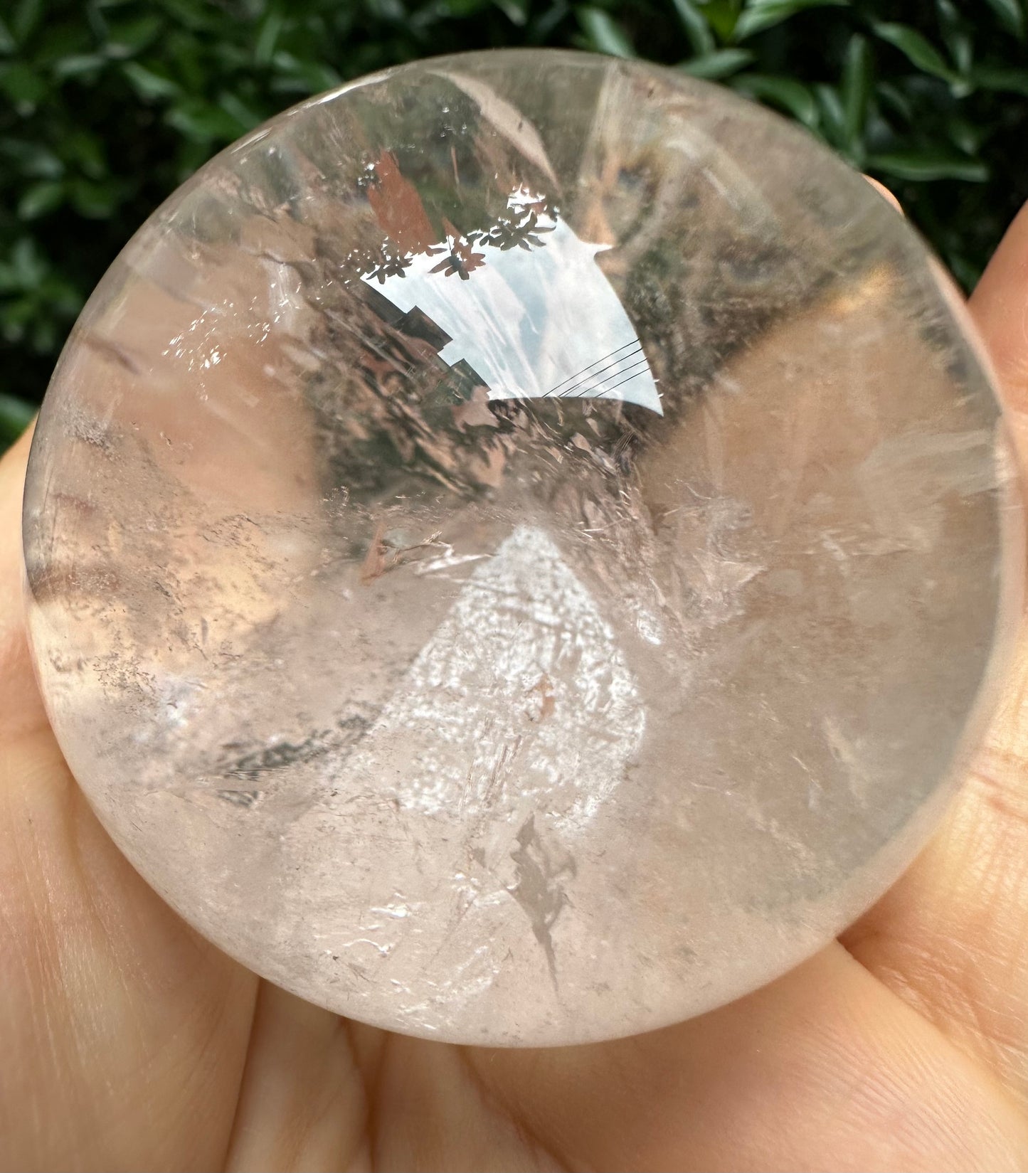 2.2" Rare Large Clear Inner Child Crystal Grow Inside Quartz Crystal Sphere/Inner Crystals Included in Clear Quartz Ball/Energy Quartz-56 mm