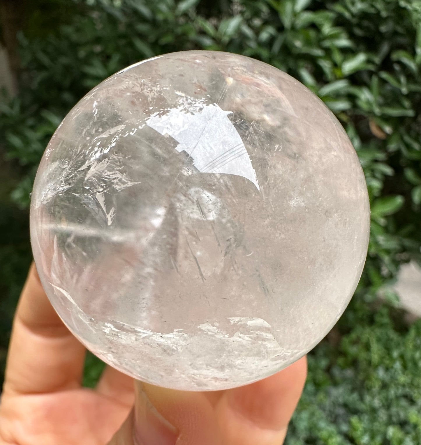 2" Rare Large Clear Inner Child Crystal Grow Inside Quartz Crystal Sphere/Inner Crystals Included in Clear Quartz Ball/Energy Quartz-50 mm