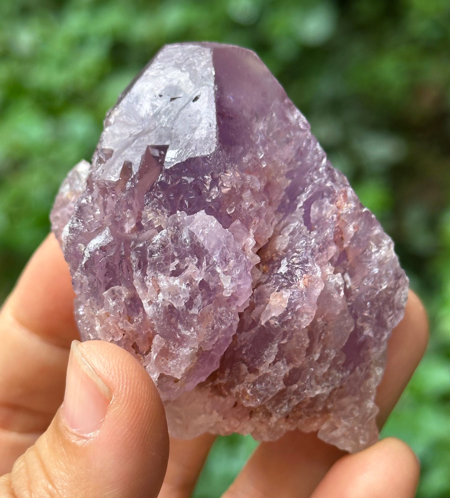 Rough Violet Nirvana Amethyst Quartz Crystal Point/Dissolution Quartz Amethyst/Clear Amethyst/Specimen/Special Gift-106 g