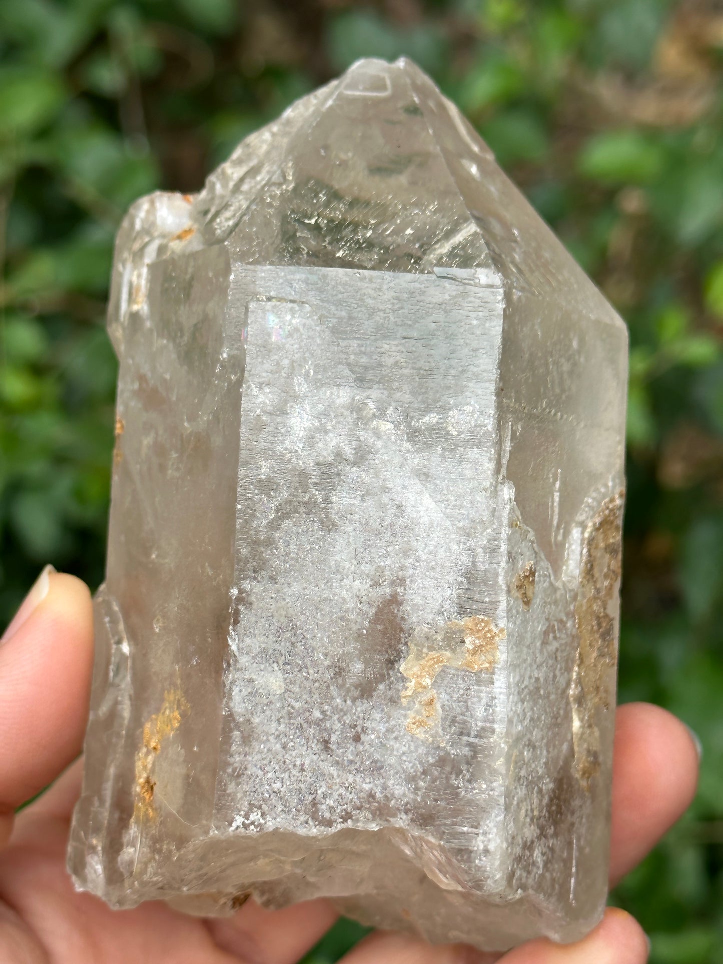 Rainbow Record-keeper Himalayan Skeletal Quartz Crystal/Skeleton Window Nirvana Crystal/Energy Quartz-516 g  106*57*55 mm