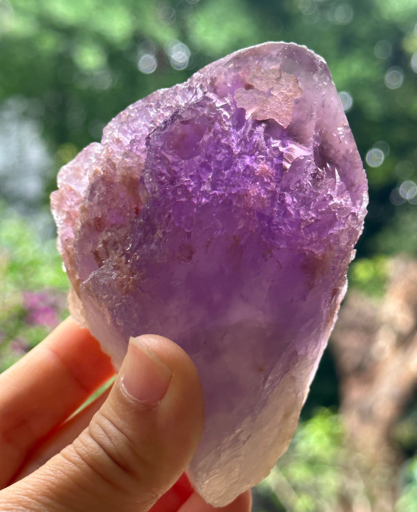 Natural Violet Nirvana Amethyst Quartz Crystal Point/Dissolution Quartz/Meditation Stone/Energy Crystal-320 g