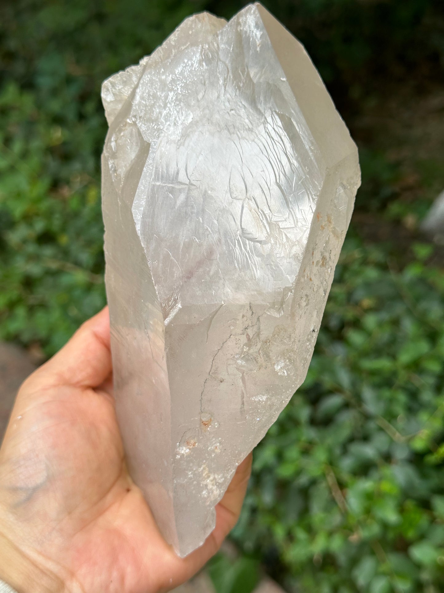 Raw Himalayan Master Record-keeper Quartz Double Terminated Twins Crystal Point/Clear Quartz Crystal from Tibet-171*94*62 mm 941 g