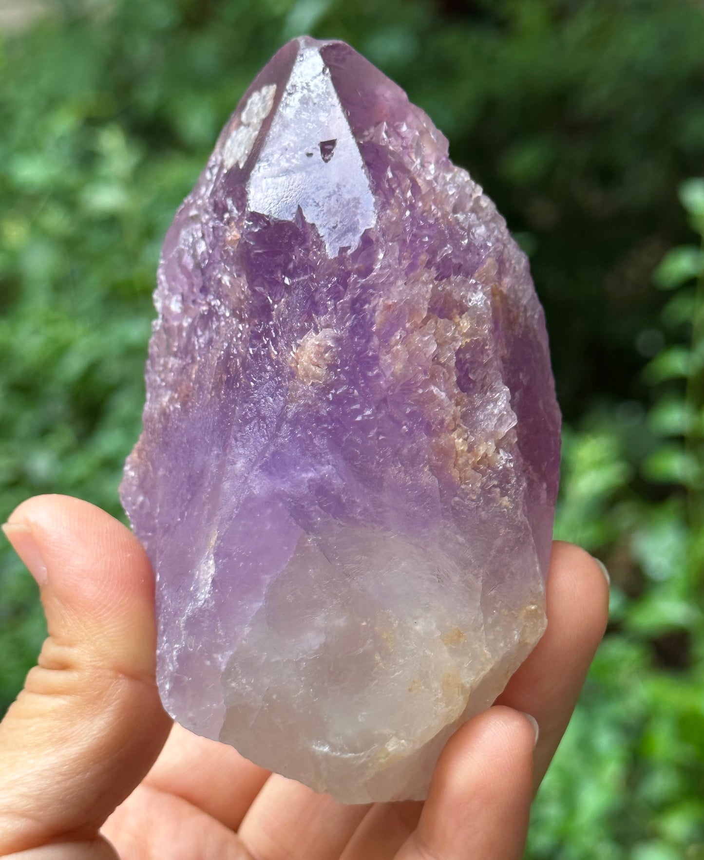 Natural Violet Nirvana Amethyst Quartz Crystal Point/Dissolution Quartz/Meditation Stone/Energy Crystal-320 g