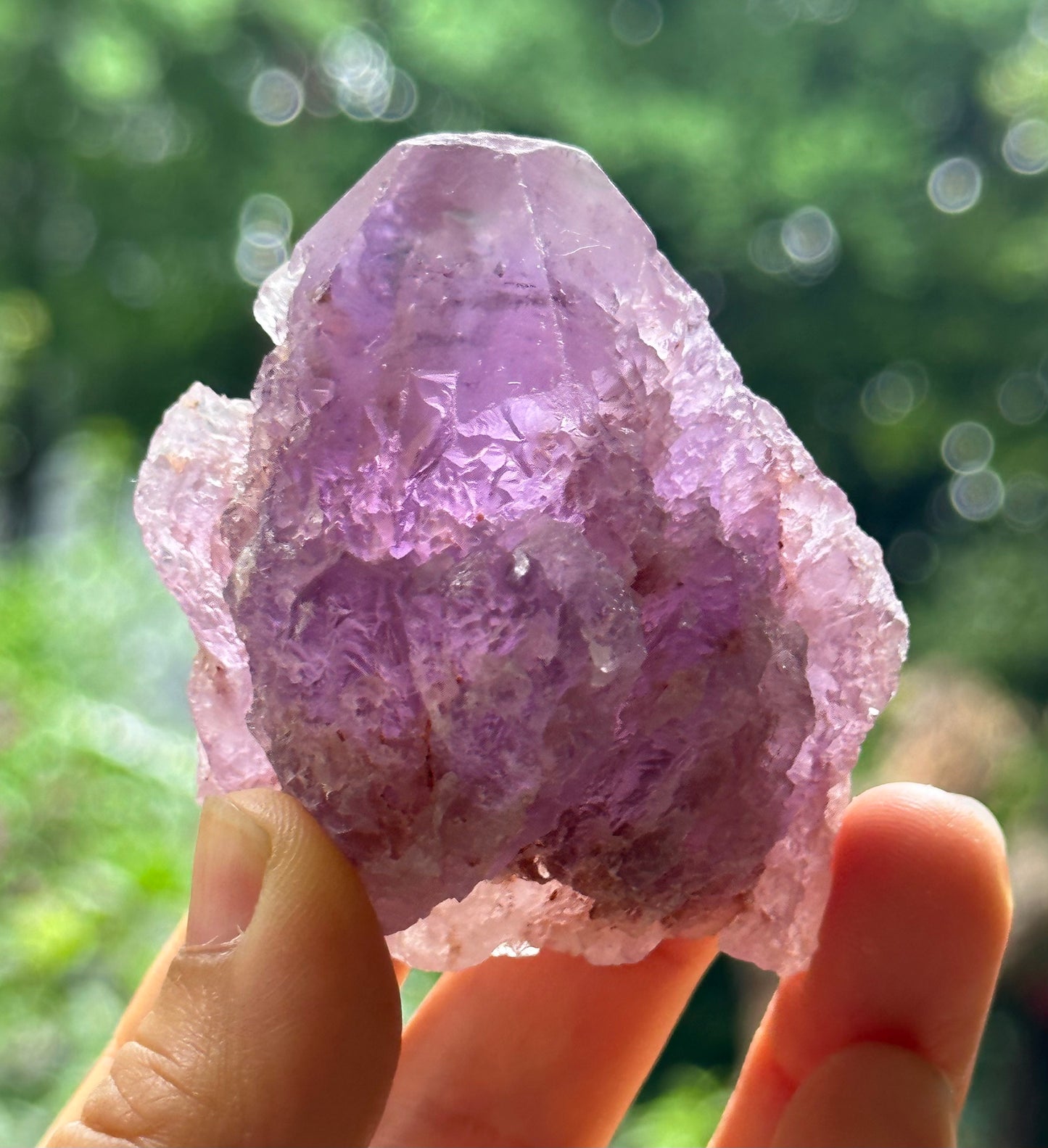 Rough Violet Nirvana Amethyst Quartz Crystal Point/Dissolution Quartz Amethyst/Clear Amethyst/Specimen/Special Gift-106 g