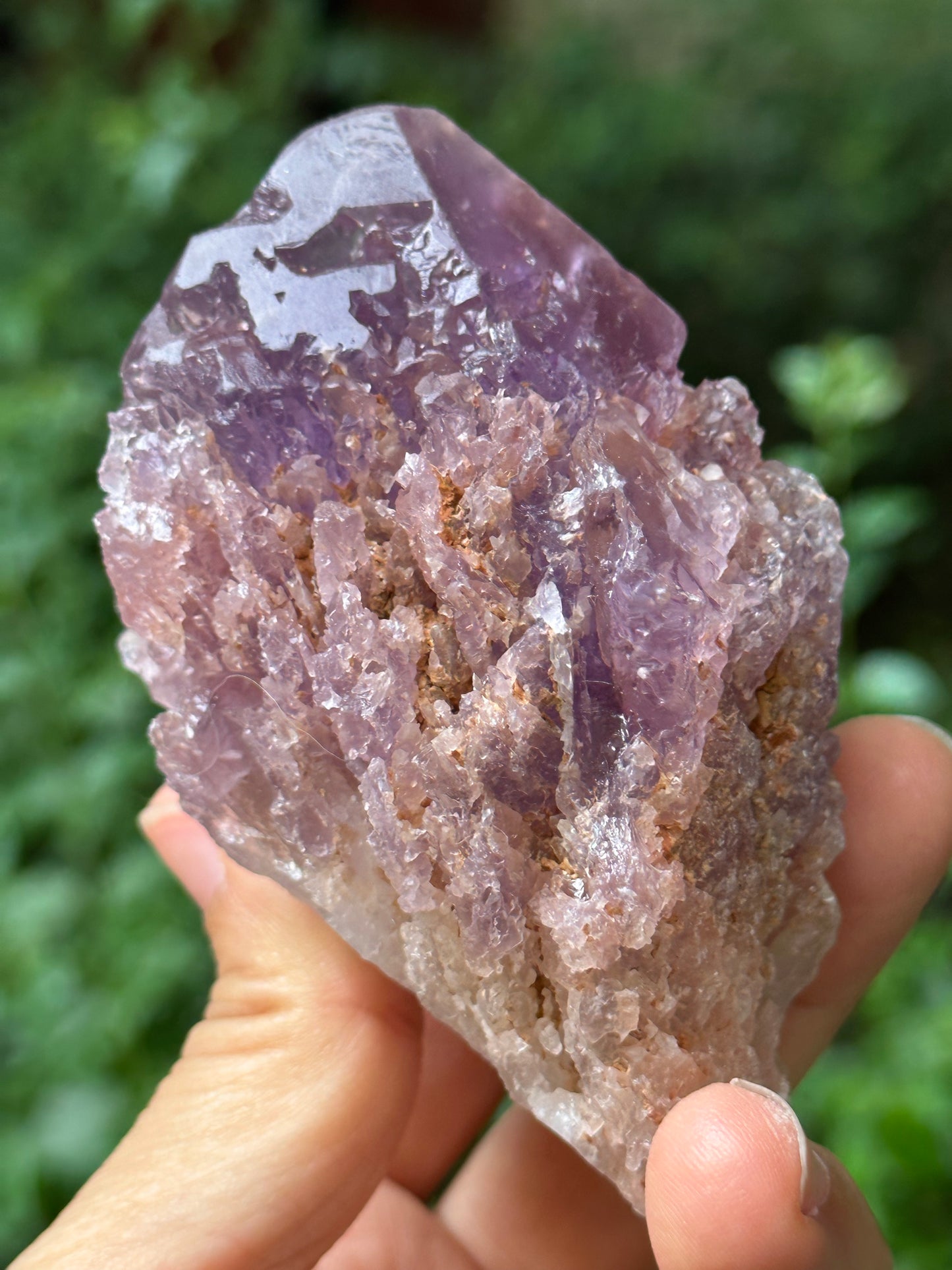 Rare Nirvana Amethyst Quartz Crystal/Dissolution Quartz Amethyst/Faden Amethyst/Specimen/Special Gift-235 g