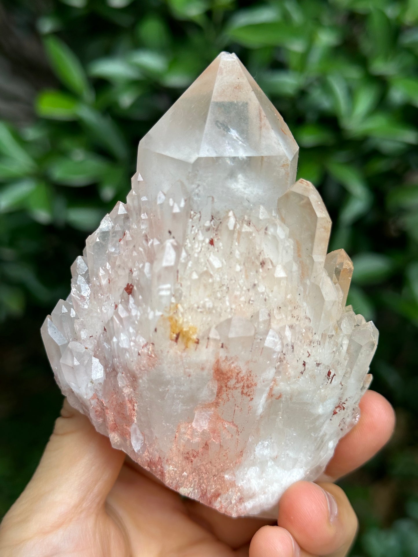 382 g Rare Clear Castle Quartz Cathedral Crystal Cluster