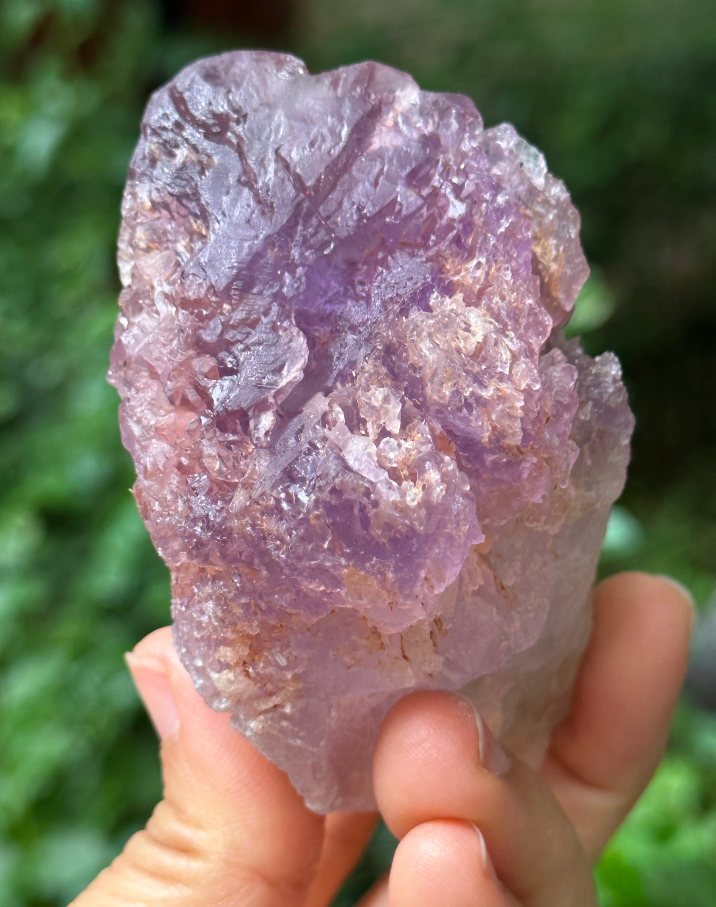 Rare Nirvana Amethyst Quartz Crystal/Dissolution Quartz Amethyst/Faden Amethyst/Specimen/Special Gift-235 g