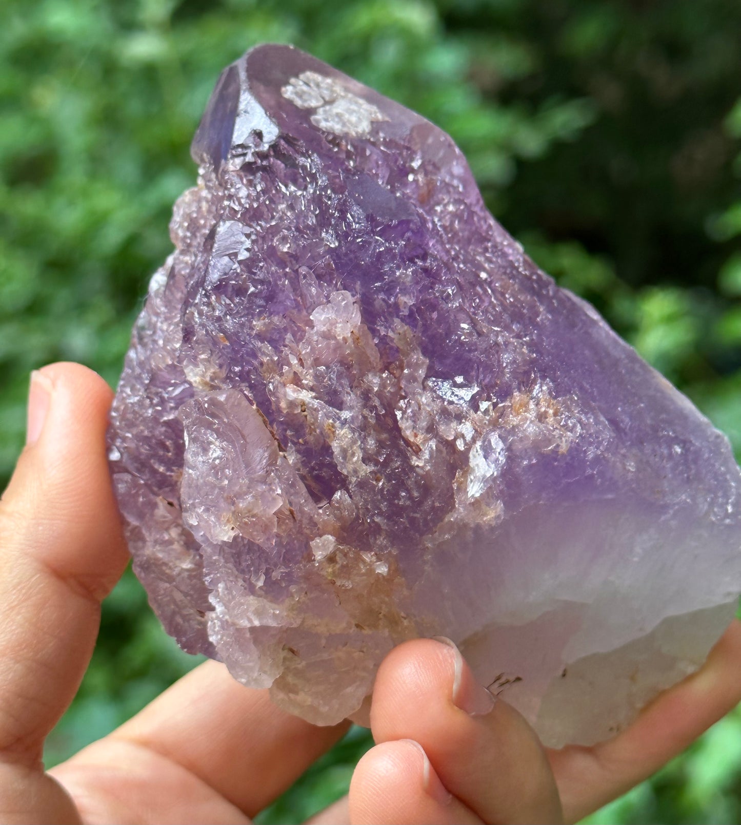 Natural Violet Nirvana Amethyst Quartz Crystal Point/Dissolution Quartz/Meditation Stone/Energy Crystal-320 g