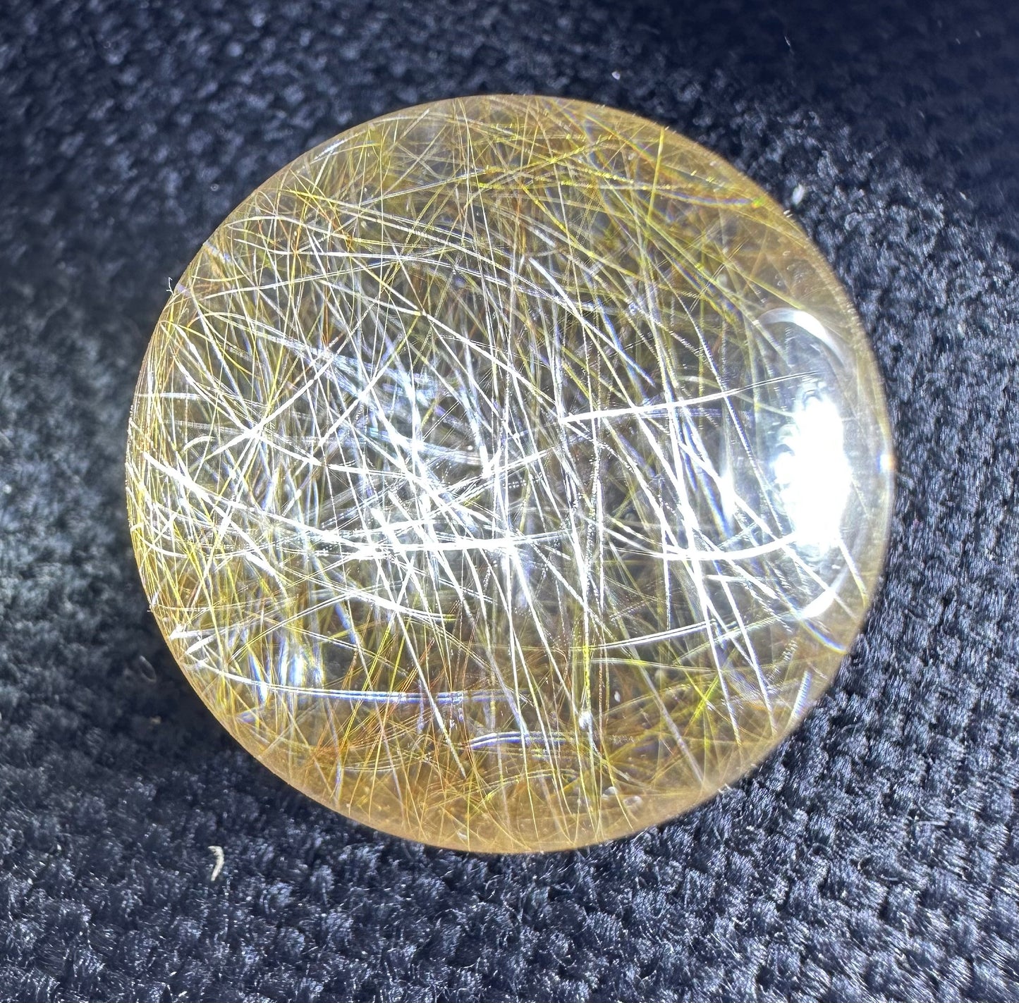 1.1” Natural 100%  Clear Shining Golden Rutile Crystal Sphere/Rutilated Healing and Meditation quartz ball/Special gift/love 28 mm 33 g