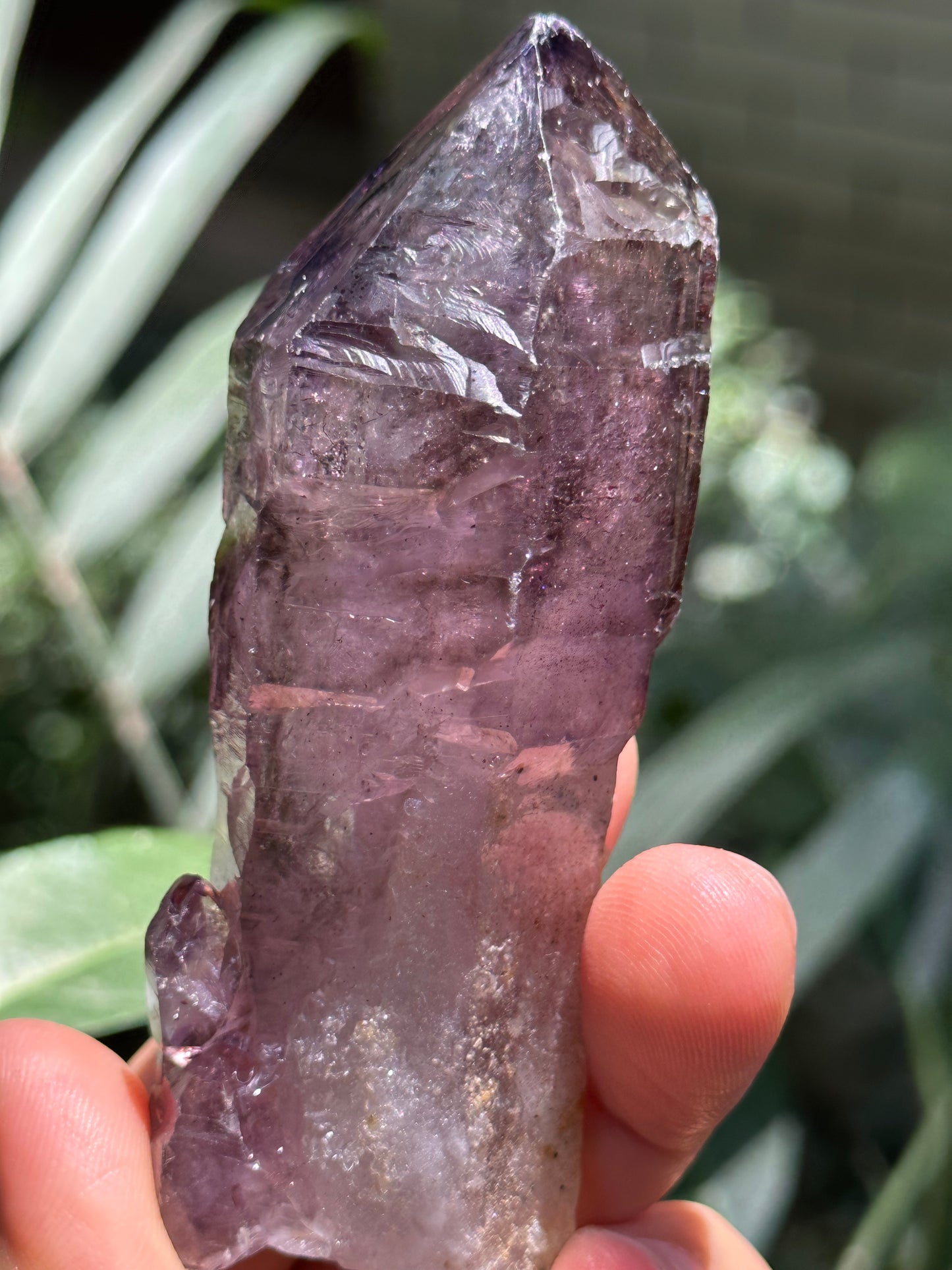 Rare Raw Enhydro Quartz Super 7 Amethyst Scepter Quartz Crystal Point/Specimen/Super energy Healing Crystals/Reiki-87*30*29 mm 101 g