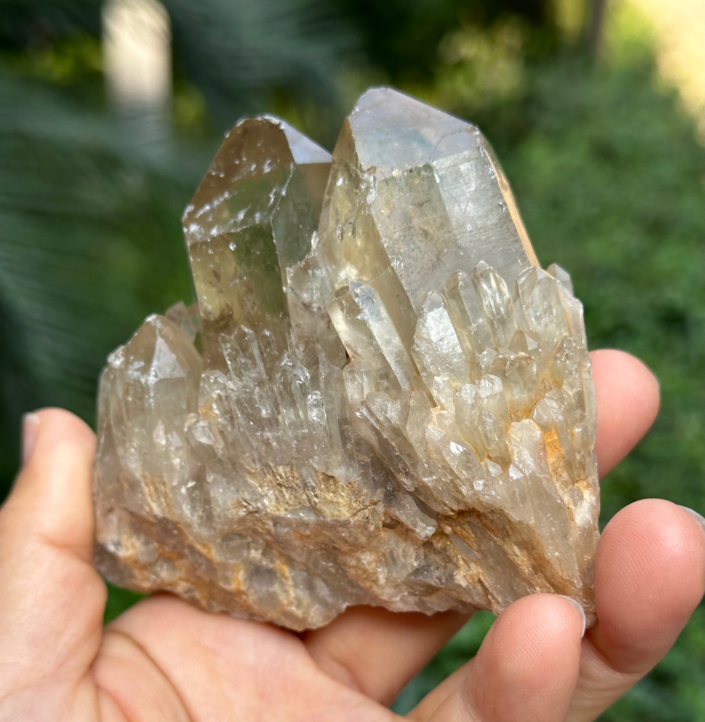 Tantric Twin Castle Citrine  Quartz Crystal Point/Citrine Abundance Crystal Tower/Soulmate Twin Quartz Crystal-84*80*40 mm 264 g