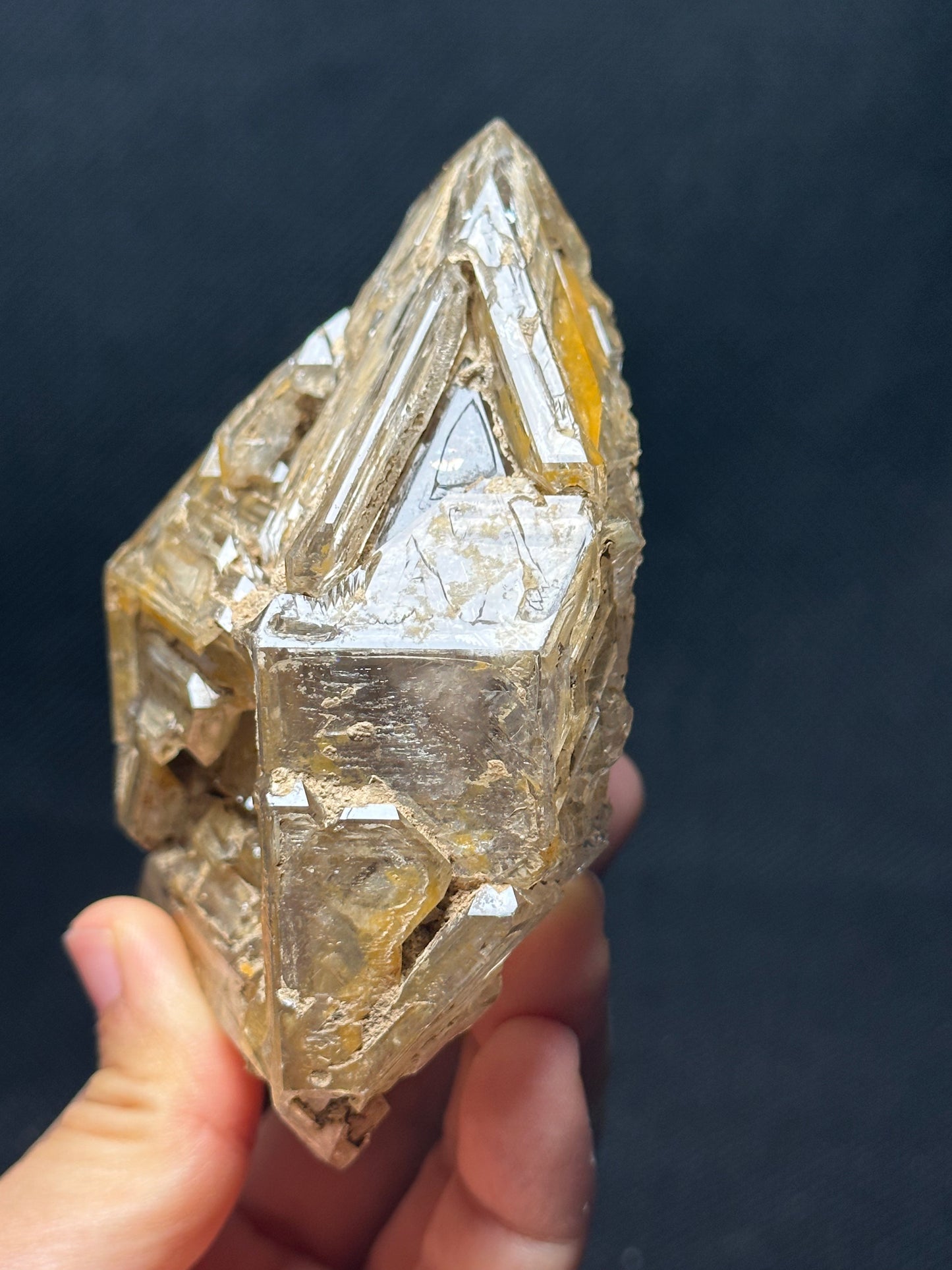 Rare Double Terminated Master Fenster Skeletal Quartz Crystal/Himalayan Energy Quartz Crystal/Window Quartz Specimen Collection-110*75*49 mm 321 g