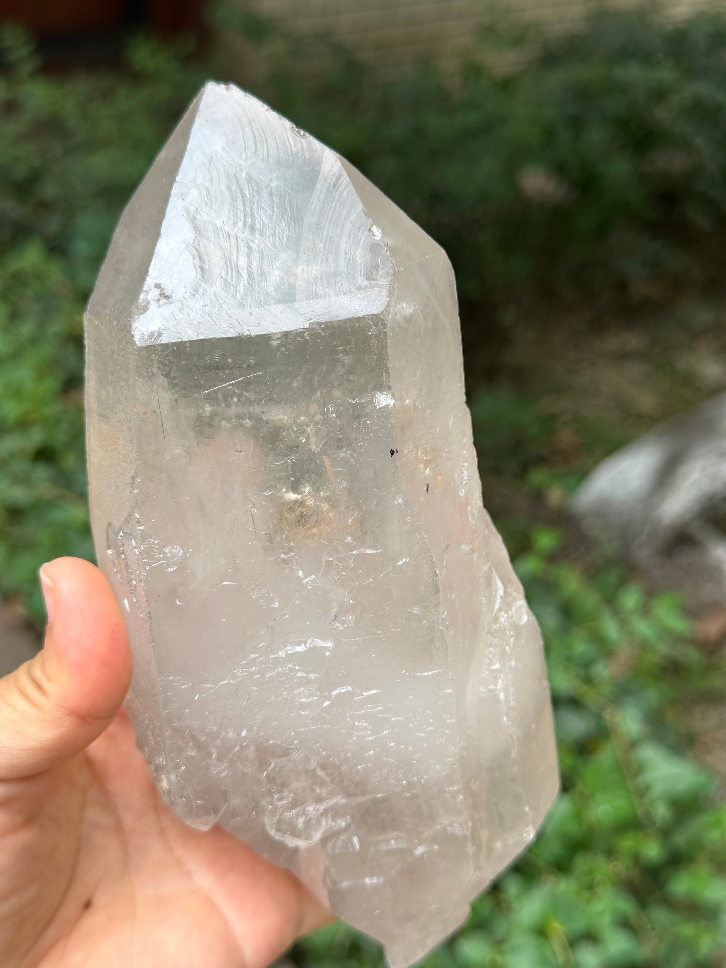 Rare Natural Himalayan Double Terminated Record-keeper Quartz Crystal Ice Clear Crystal Quartz Point -178*85*47 mm 1007 g