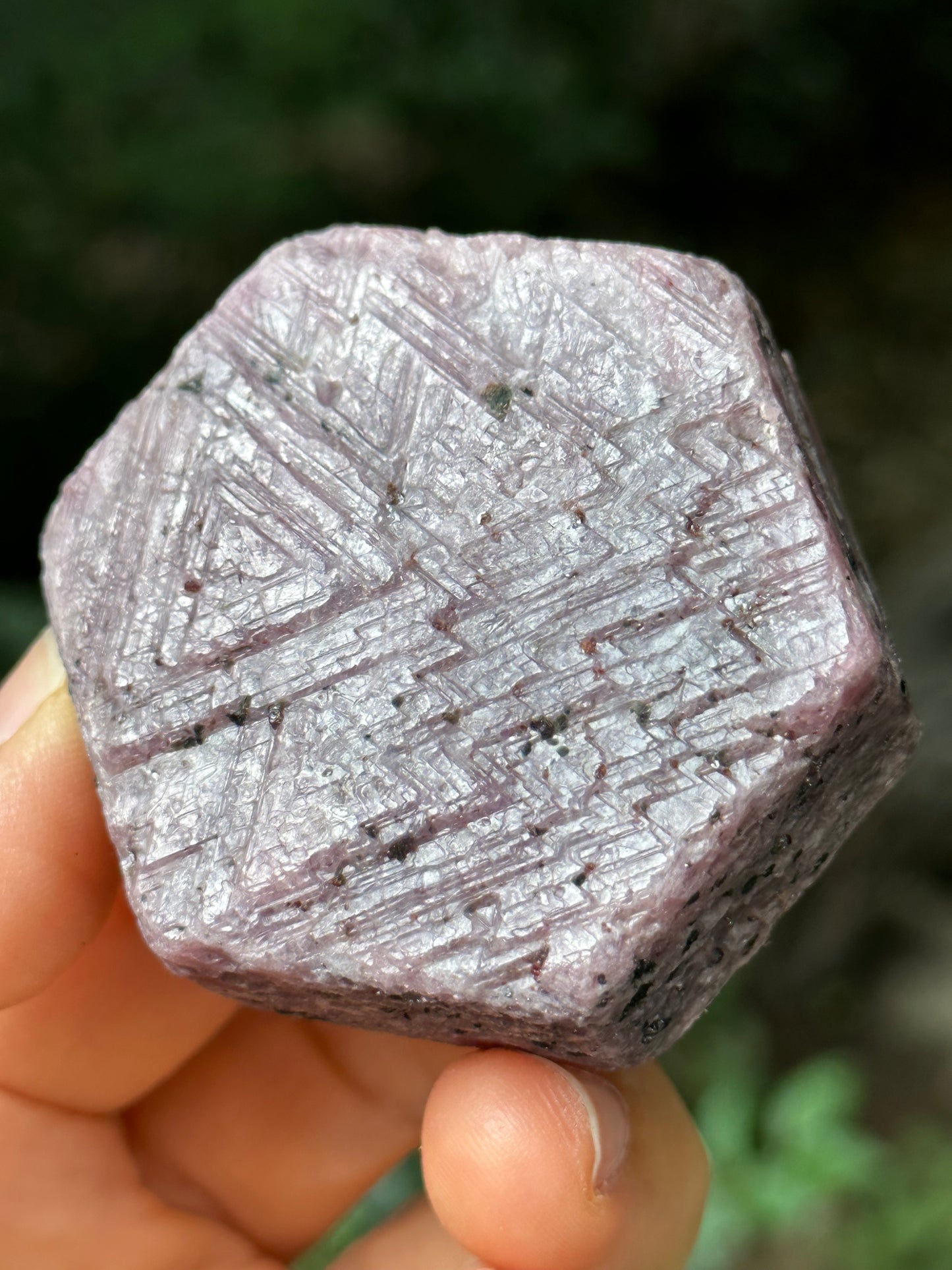 Natural Raw Red Ruby with Record-keeper Marks/Hexagonal Prism Ruby Crystal/Mineral Specimen/Rough Ruby Gemstone/Collection of stones-172 g