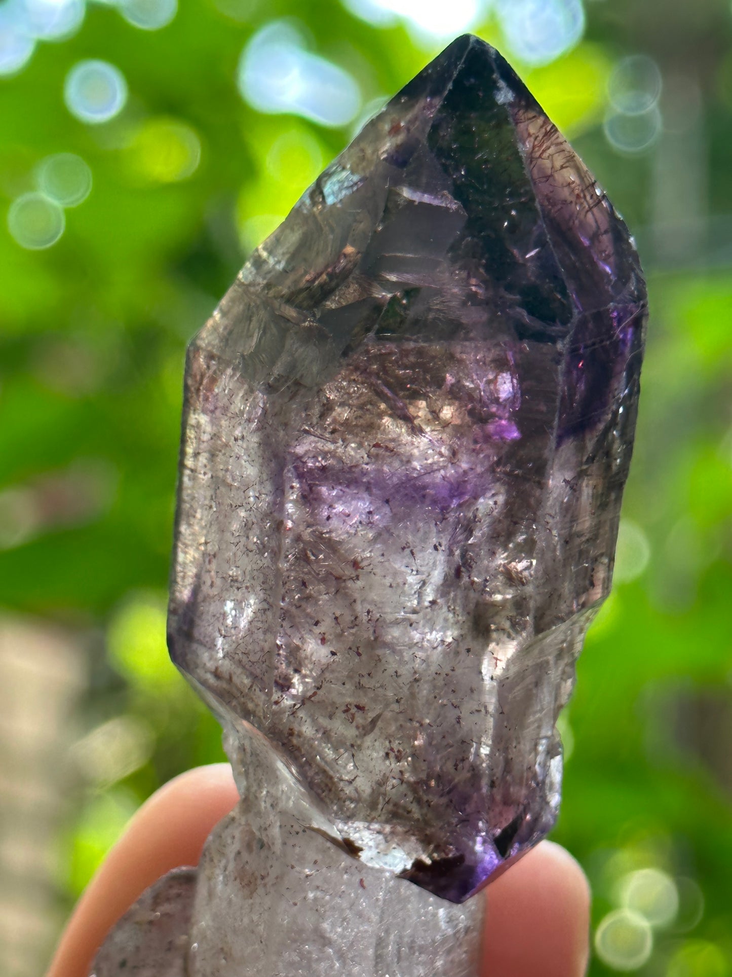 Rare Clear Super 7 Amethyst Quartz Scepter Crystal Point/Specimen/Super energy Healing Crystals/Reiki-92*22*27 mm 65 g