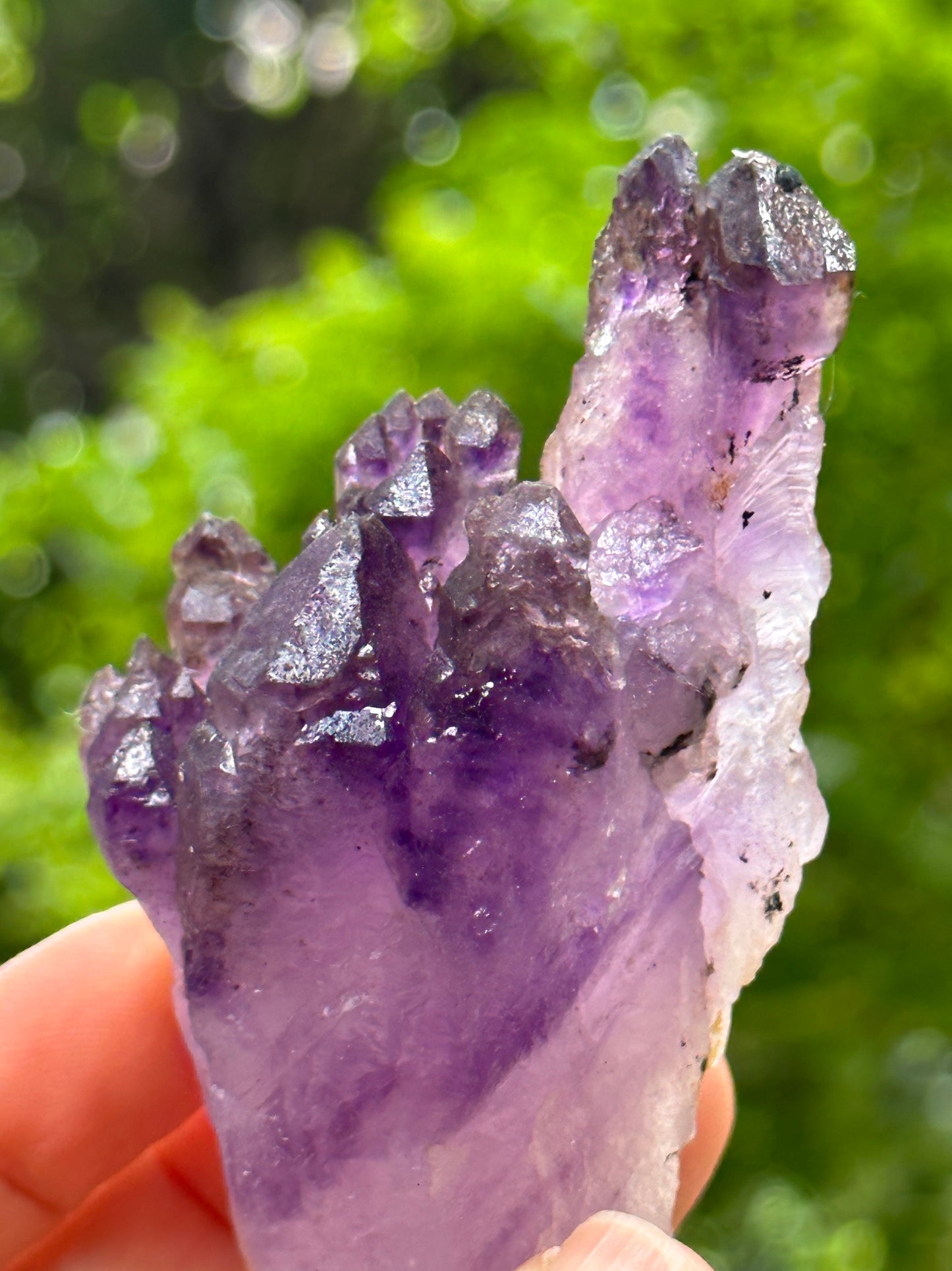 Rare Castle Super 7 Amethyst Quartz Scepter Crystal Cluster Point/Red Lepidocrocite Inclusion Mica Harlequin-crystal healing-97*45*31mm 124g