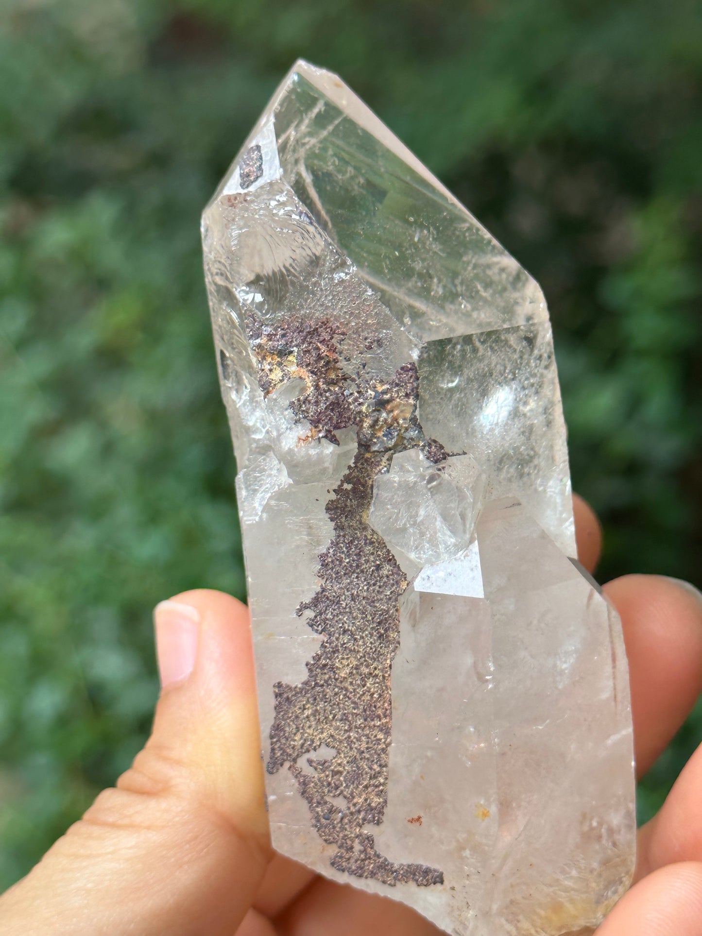 Himalayan Master Record-keeper Rainbow Quartz Crystal Point/Healing/Energy Quartz/Sirius Crystal/Meditation/Zen/Chakra- 97*44*37 mm 143 g