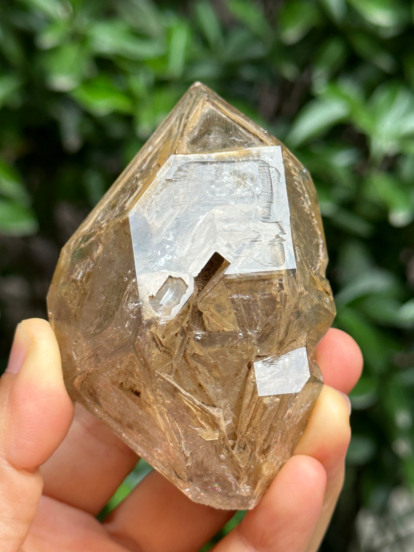 Rare Double Terminated Fenster Skeletal Quartz Crystal/Himalayan Energy Quartz Crystal-85*54*43 mm 188 g