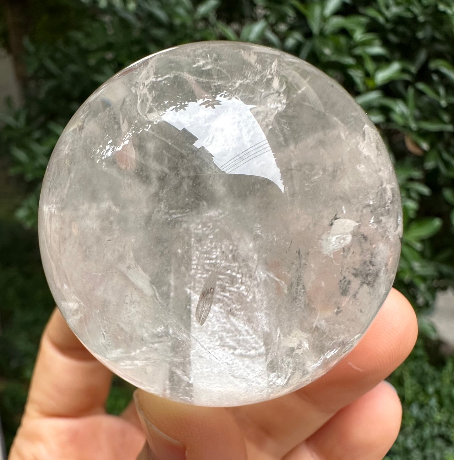 2" Rare Large Clear Inner Child Crystal Grow Inside Quartz Crystal Sphere/Inner Crystals Included in Clear Quartz Ball/Energy Quartz-50 mm