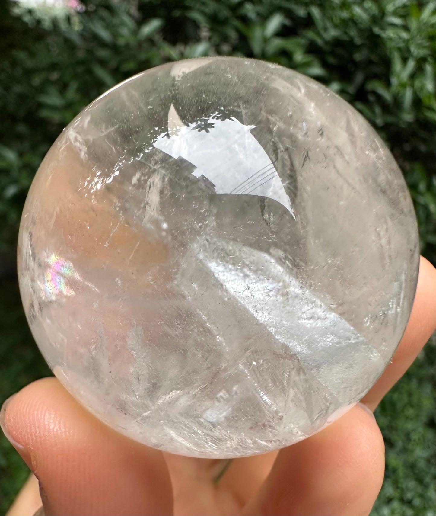 2" Rare Large Clear Inner Child Crystal Grow Inside Quartz Crystal Sphere/Inner Crystals Included in Clear Quartz Ball/Energy Quartz-50 mm