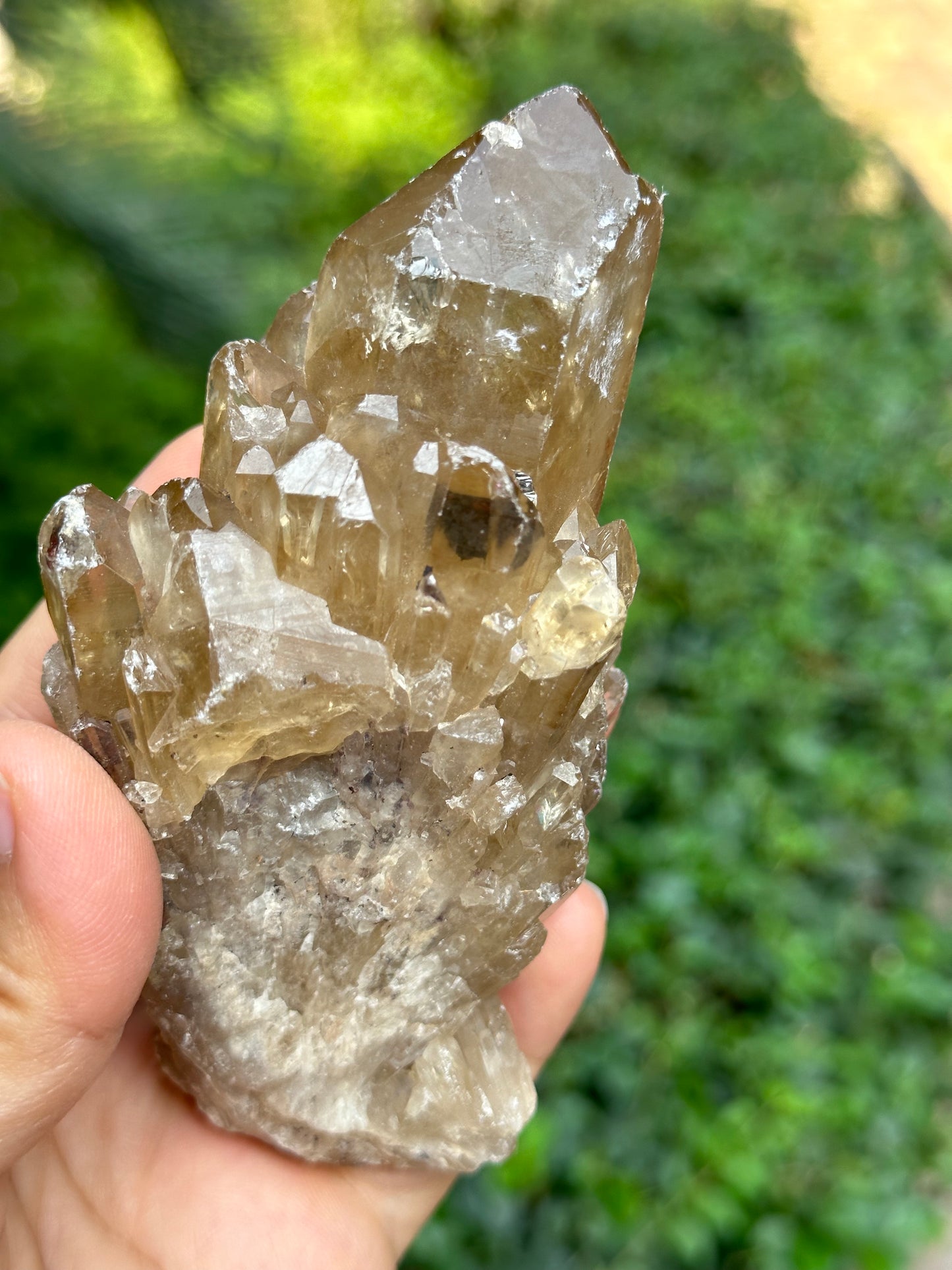 Natural Castle Citrine Quartz Crystal Cluster Point/Citrine Abundance Crystal Tower/Soulmate Twin Quartz Crystal-115*56*45 mm 279 g