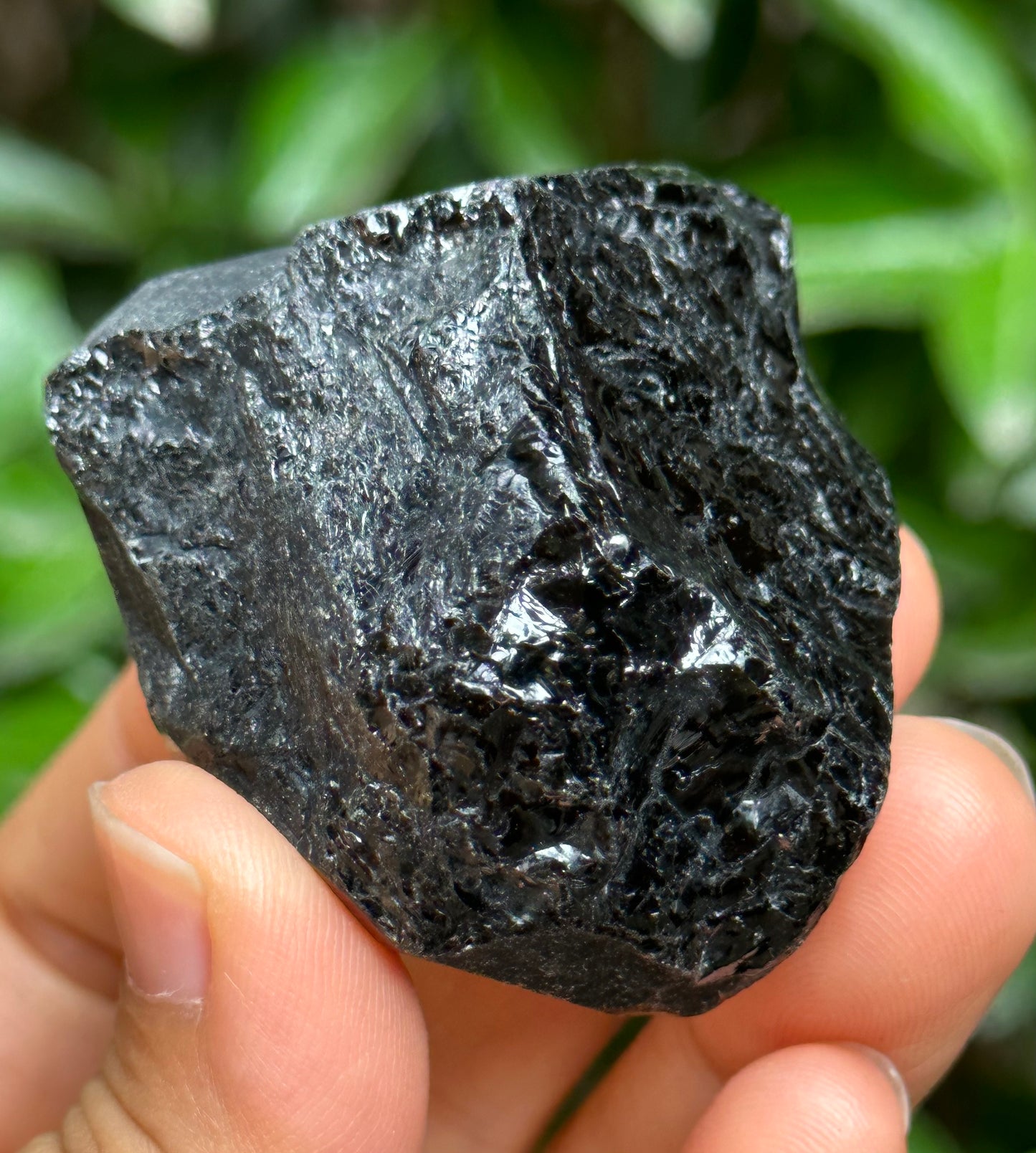 Rare Large Record-keeper Black Tourmaline Crystal Point/Shining Football Black Tourmaline Point/Healing Crystal and Stone-94 g