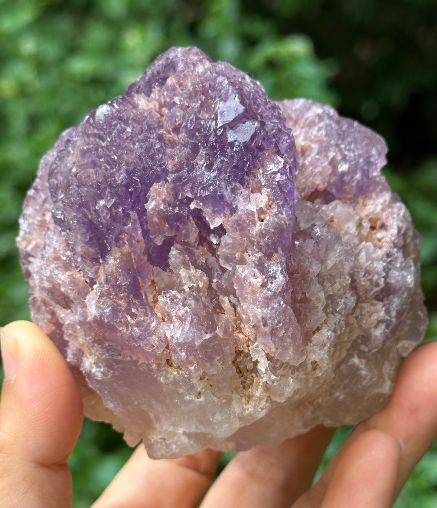 Rare Nirvana Amethyst Quartz Crystal Point/Dissolution Quartz Amethyst/Violet Clear Amethyst/Specimen/Special Gift-468 g