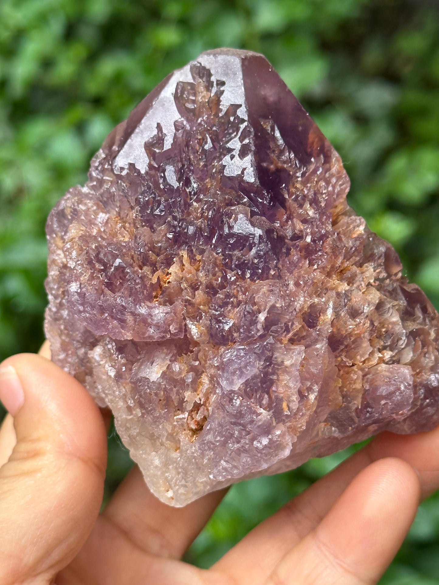 Rare Nirvana Amethyst Quartz Crystal Point/Dissolution Quartz Amethyst/Violet Clear Amethyst/Specimen/Special Gift-294 g