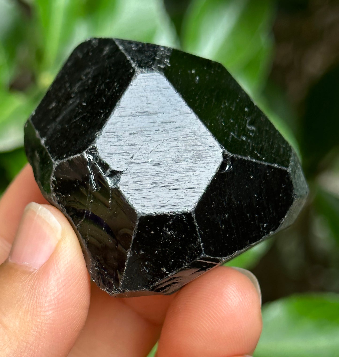 Rare Large Record-keeper Black Tourmaline Crystal Point/Shining Football Black Tourmaline Point/Healing Crystal and Stone-94 g