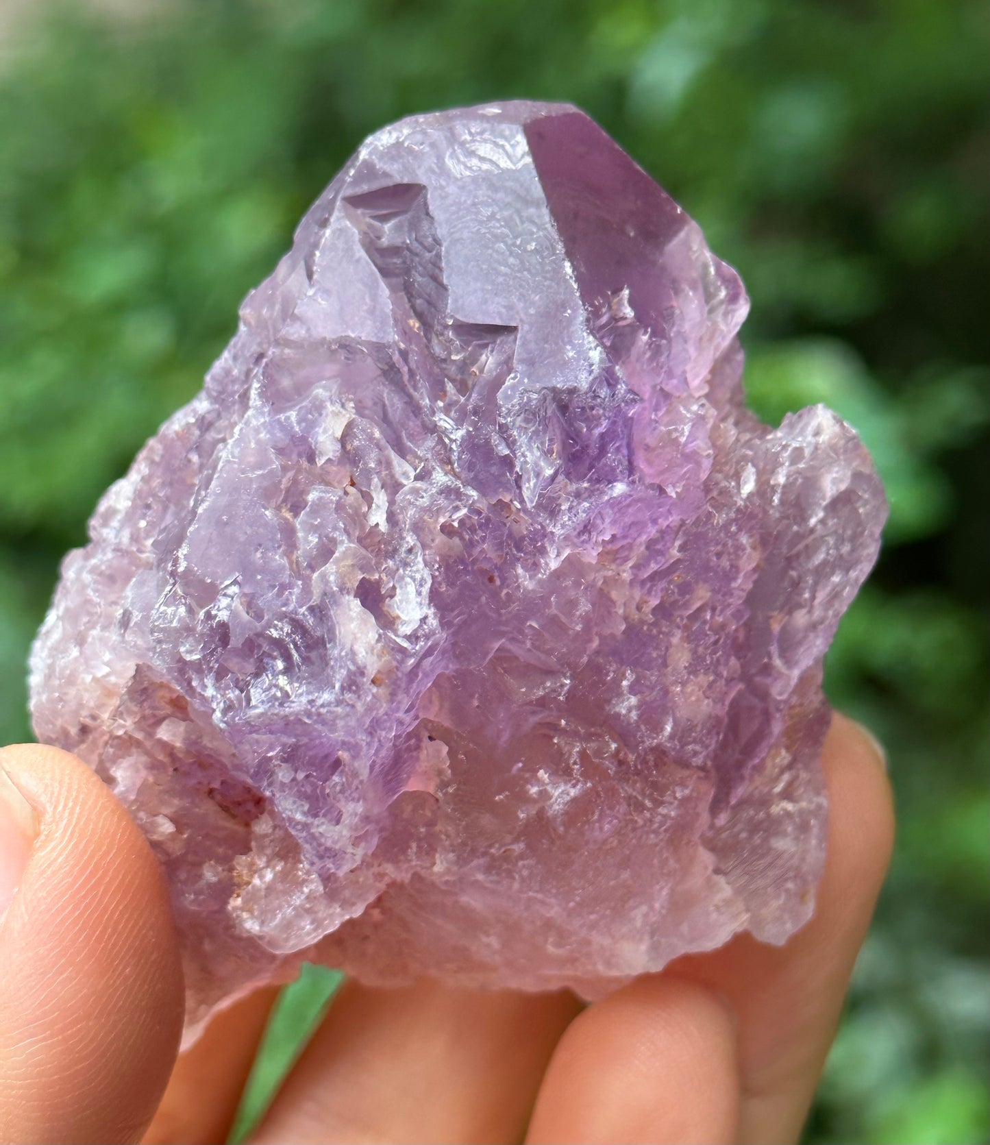 Rough Violet Nirvana Amethyst Quartz Crystal Point/Dissolution Quartz Amethyst/Clear Amethyst/Specimen/Special Gift-106 g