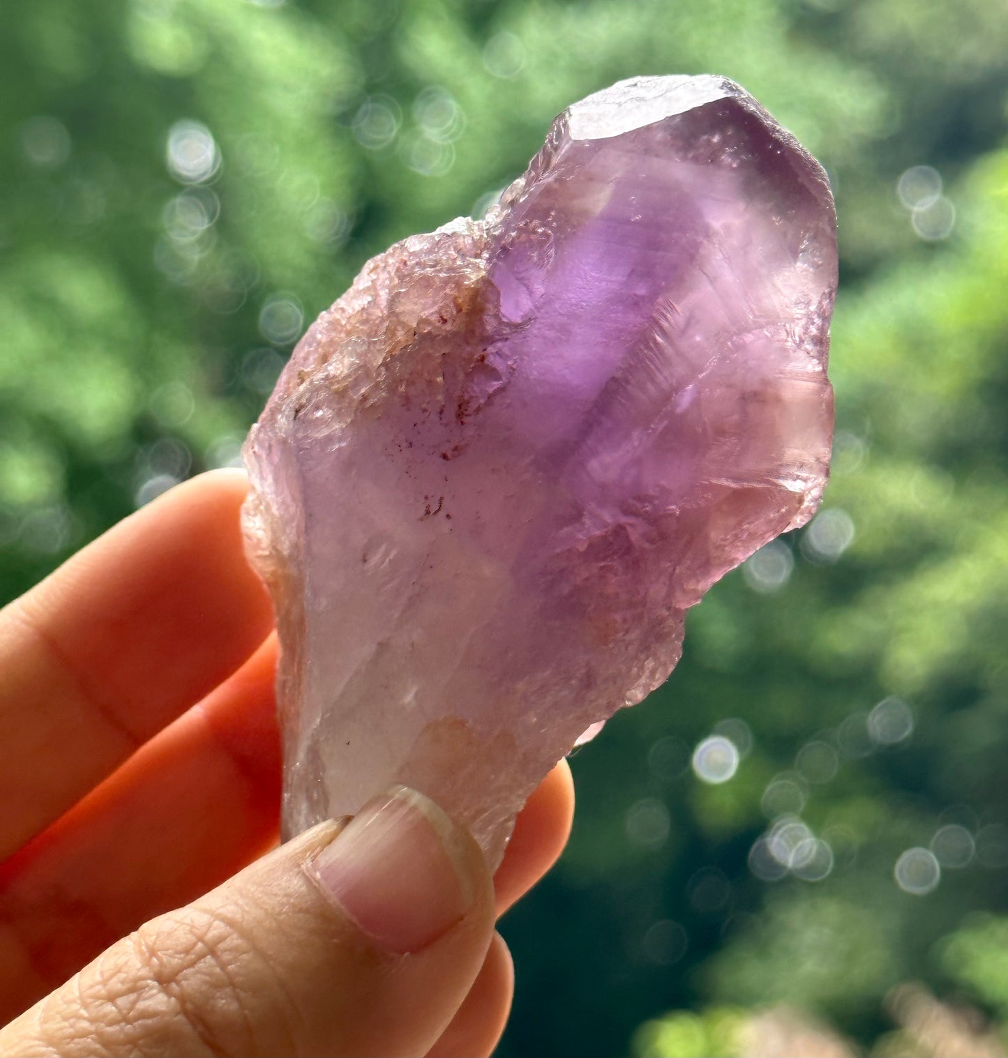 Rare Violet Nirvana Amethyst Quartz Crystal Point/Dissolution Quartz Amethyst/Clear Purple Amethyst/Rough Specimen/Energy Crystal-132 g