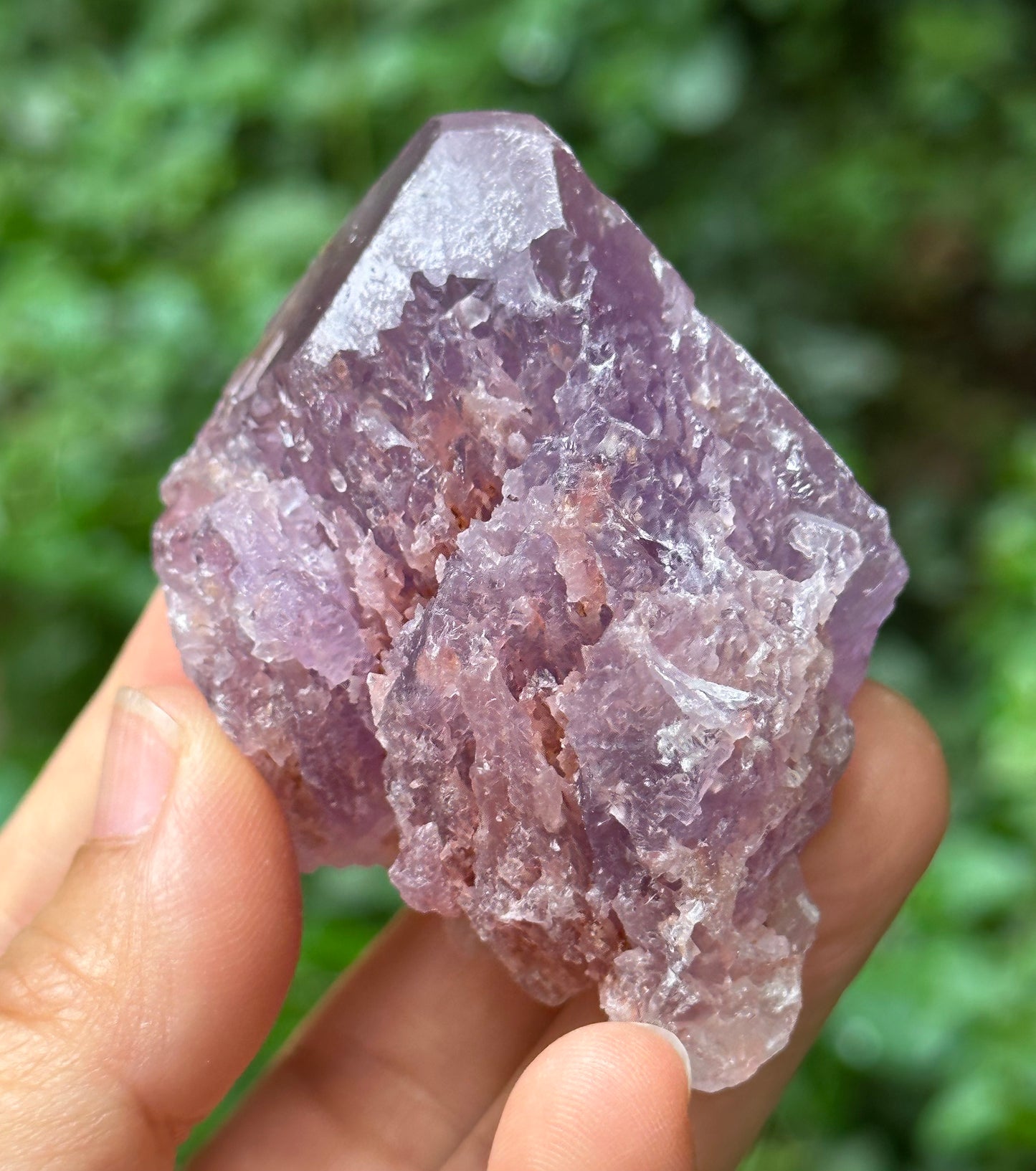 Rough Violet Nirvana Amethyst Quartz Crystal Point/Dissolution Quartz Amethyst/Clear Amethyst/Specimen/Special Gift-106 g