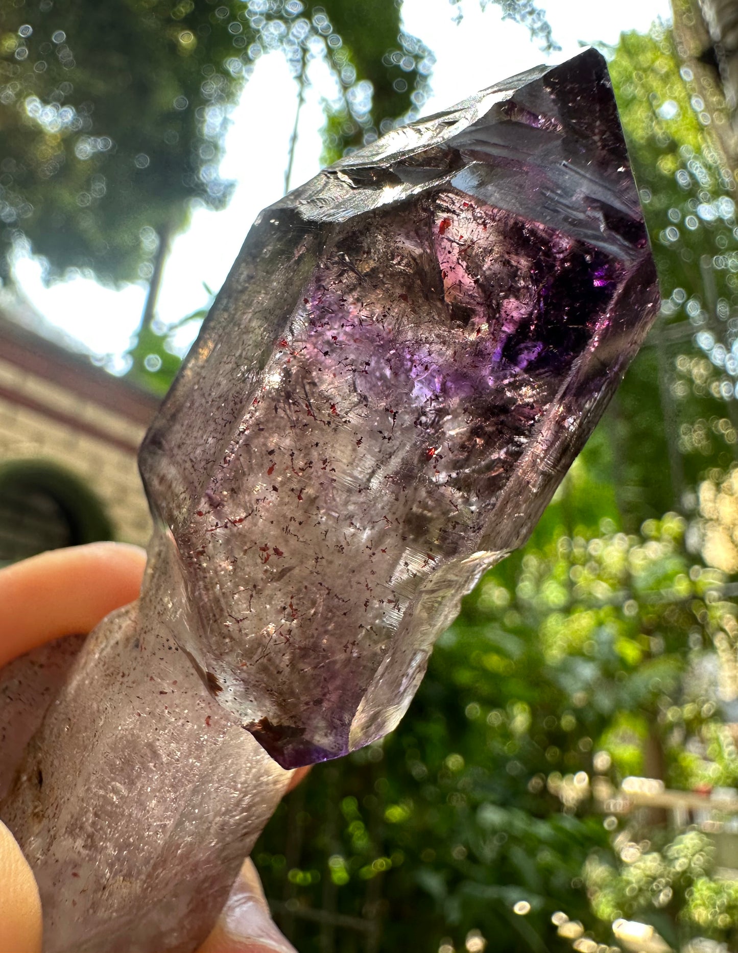 Rare Clear Super 7 Amethyst Quartz Scepter Crystal Point/Specimen/Super energy Healing Crystals/Reiki-92*22*27 mm 65 g