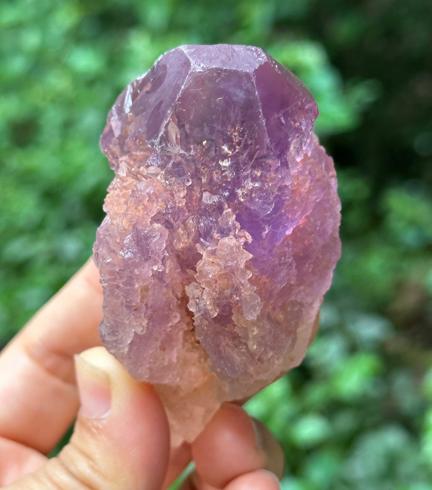 Rare Violet Nirvana Amethyst Quartz Crystal Point/Dissolution Quartz Amethyst/Clear Purple Amethyst/Rough Specimen/Energy Crystal-132 g