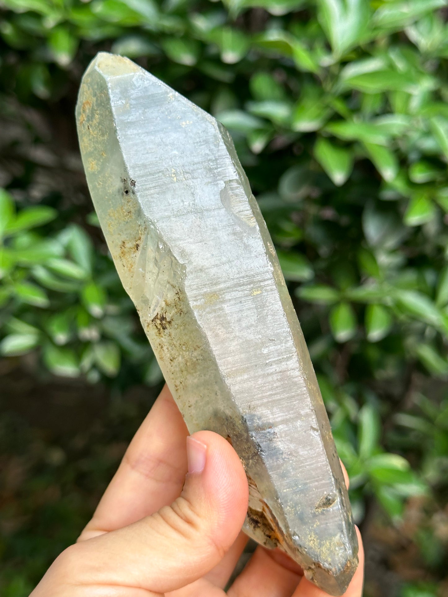 250 g Rare Double Terminated Green Phantom Quartz Crystal Point