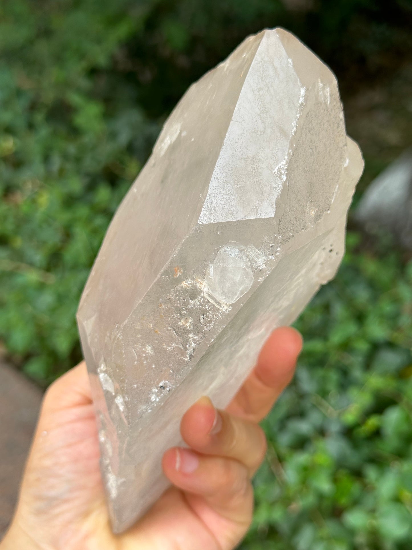 Raw Himalayan Master Record-keeper Quartz Double Terminated Twins Crystal Point/Clear Quartz Crystal from Tibet-171*94*62 mm 941 g