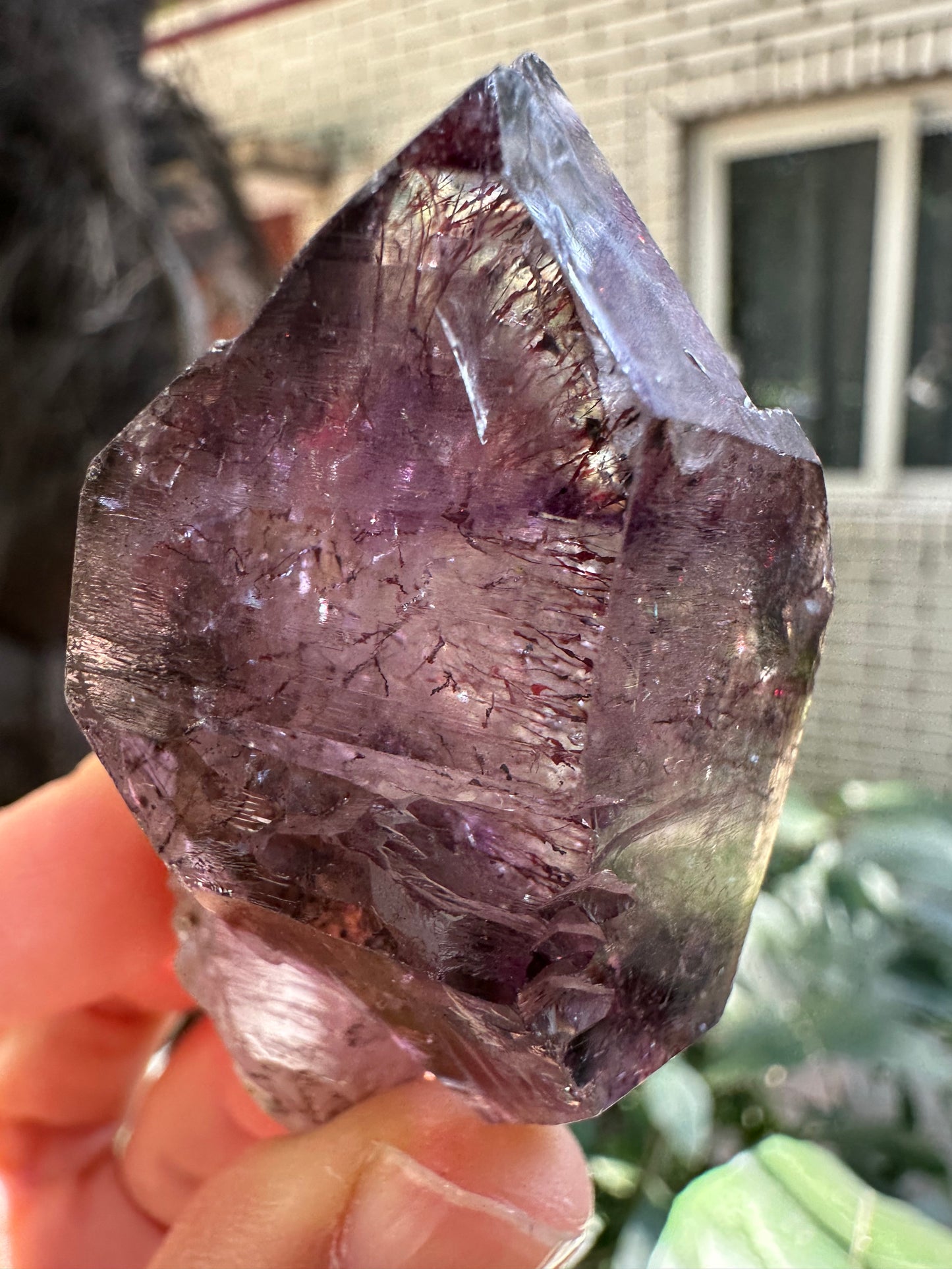 AAAAA Rare Clear Super 7 Amethyst Quartz Scepter Crystal Point/Specimen/Super energy Healing Crystals/Reiki-60*36*31 mm 65 g